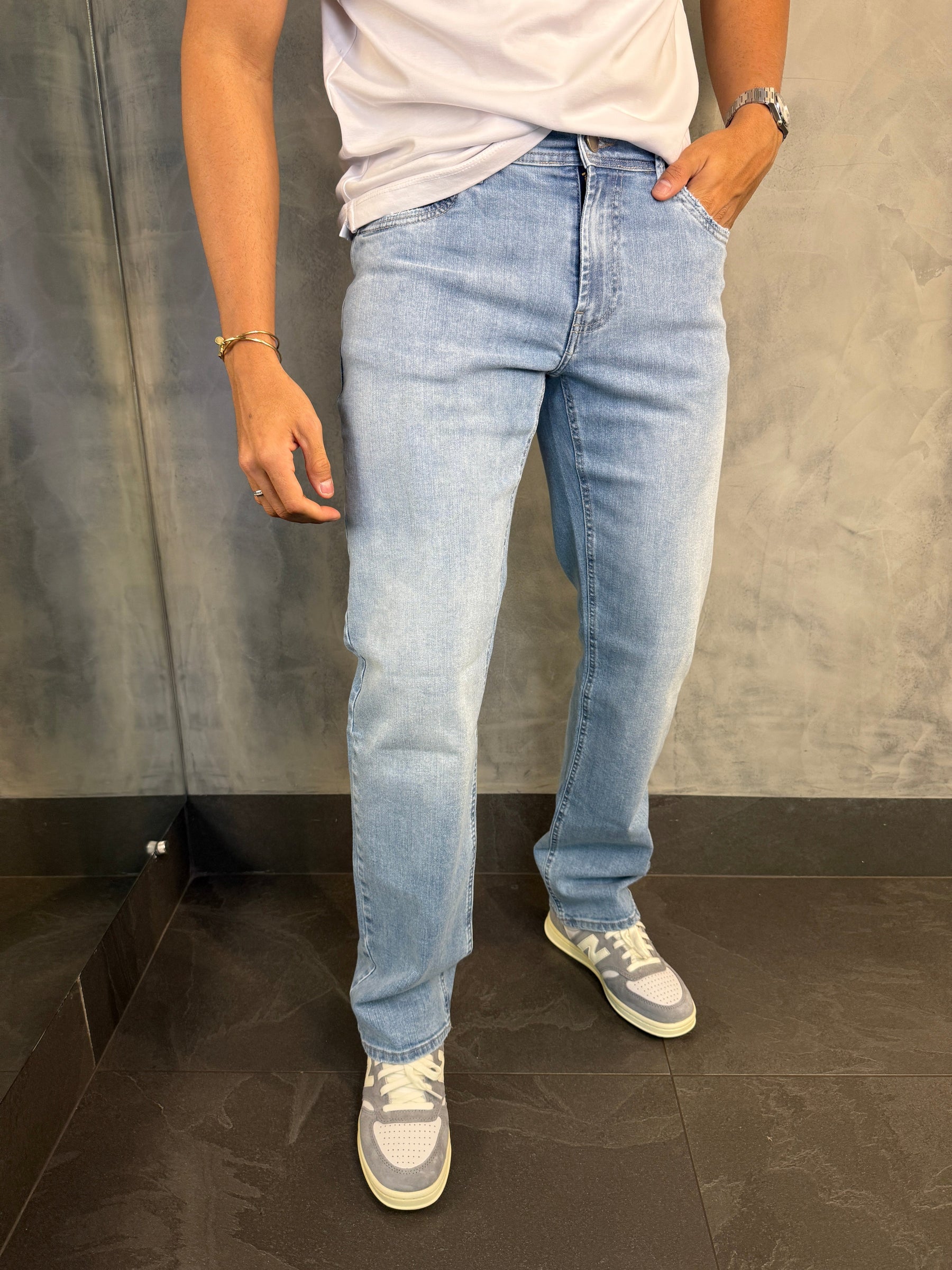 CALÇA JEANS REGULAR DLZ JEANS CLARO