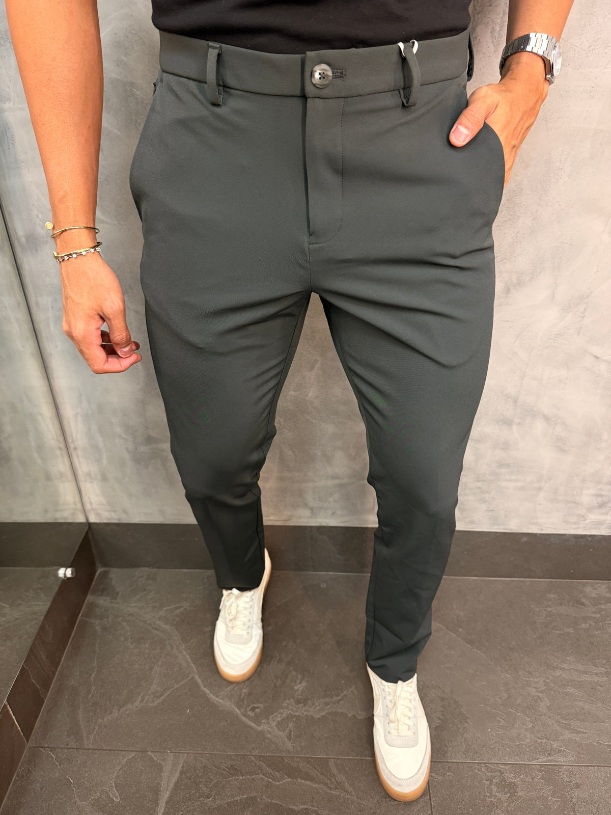 CALÇA ALF. TECH PONTO H CHUMBO