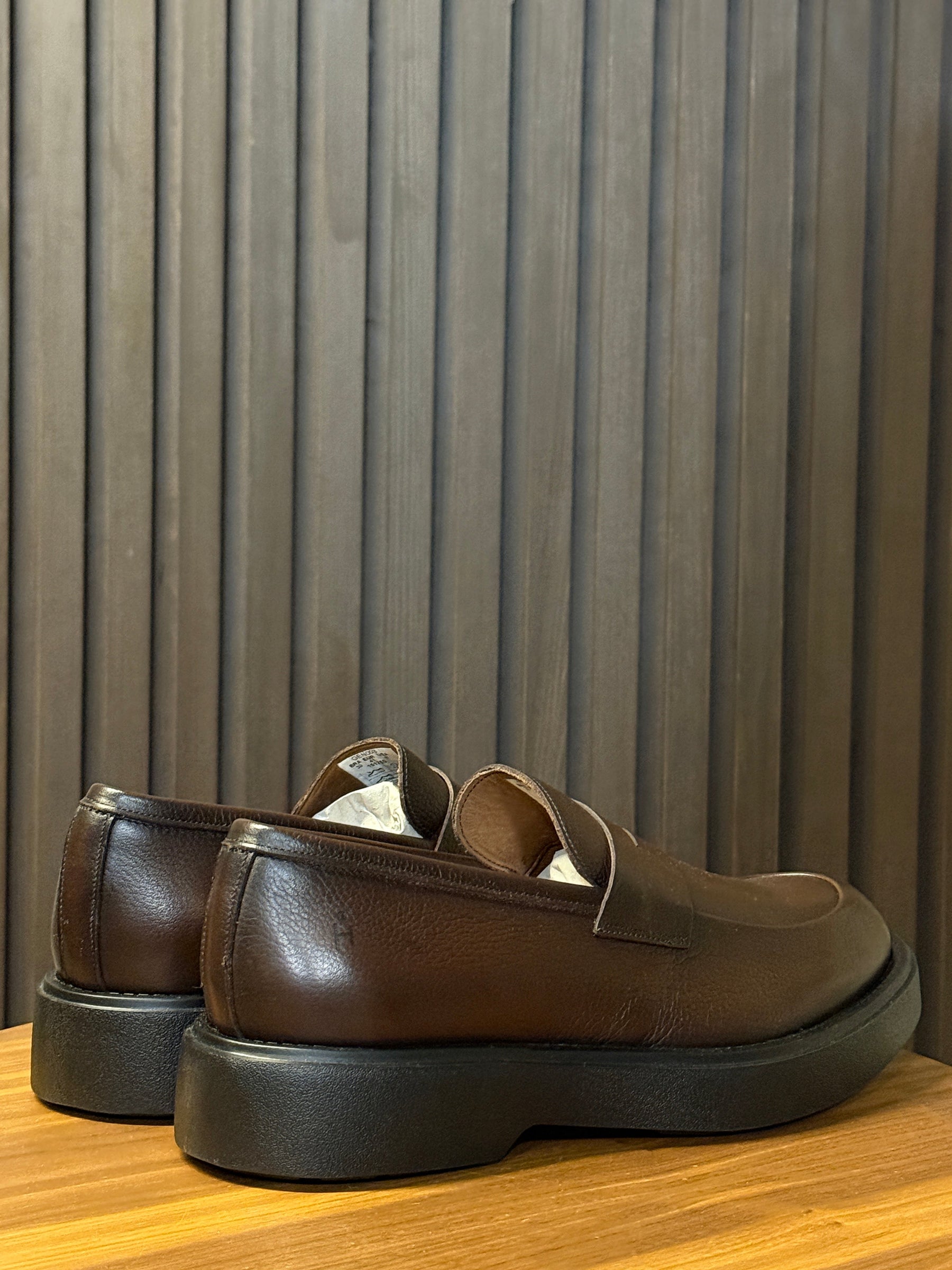 LOAFER TORINO COURO LISO PONTO H PINHÃO