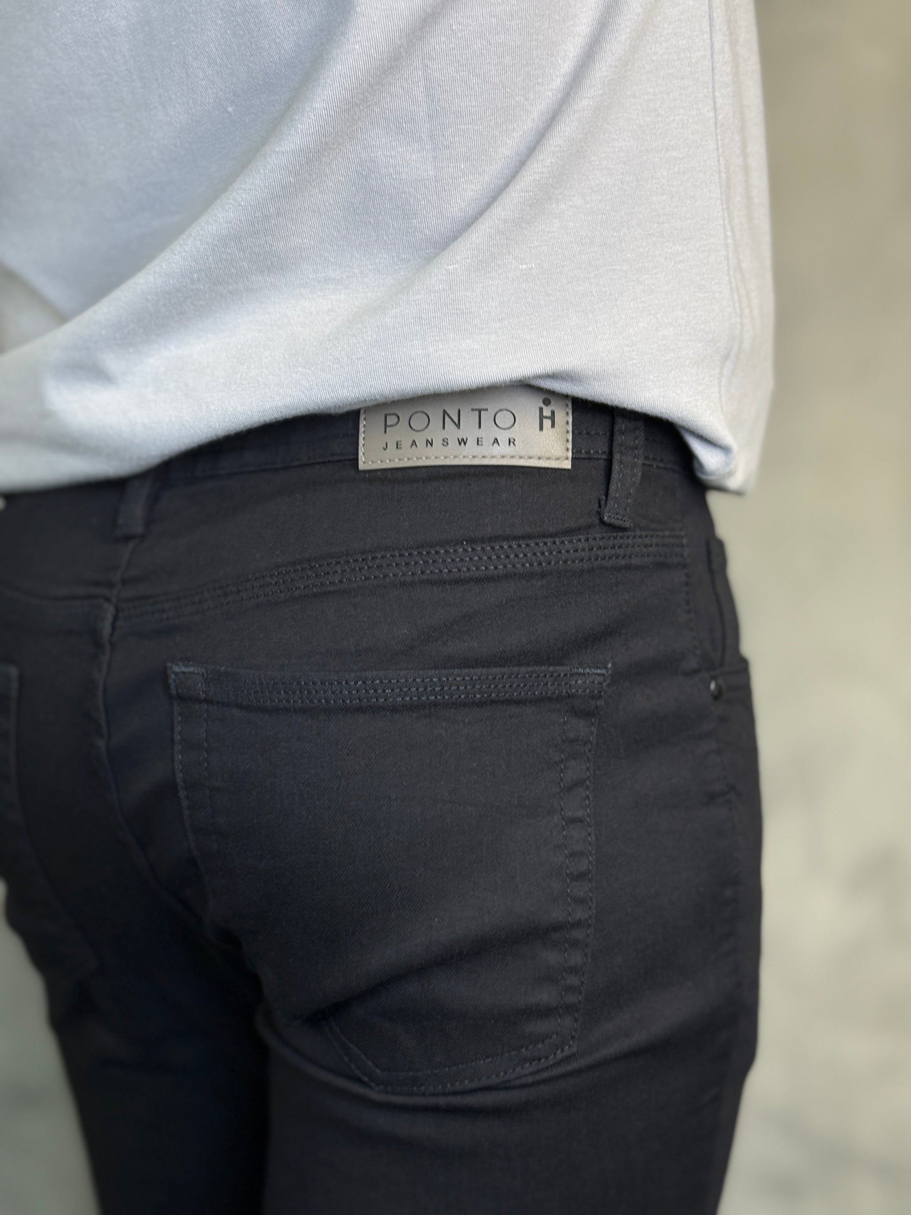 CALÇA JEANS FIVE SLIM FIT PONTO H PRETO