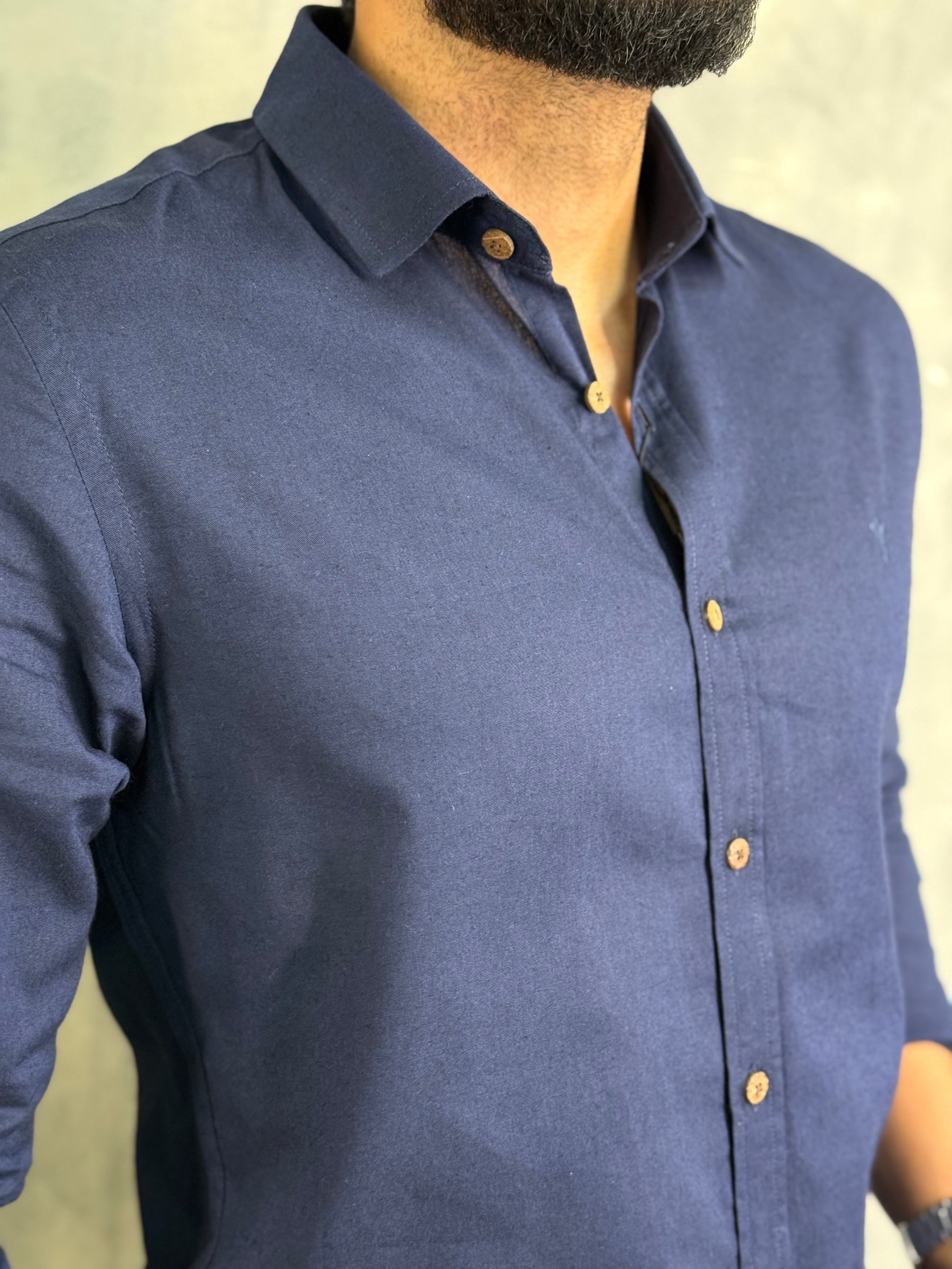 CAMISA DE VISCOLINHO M/L INDICCATTO MARINHO