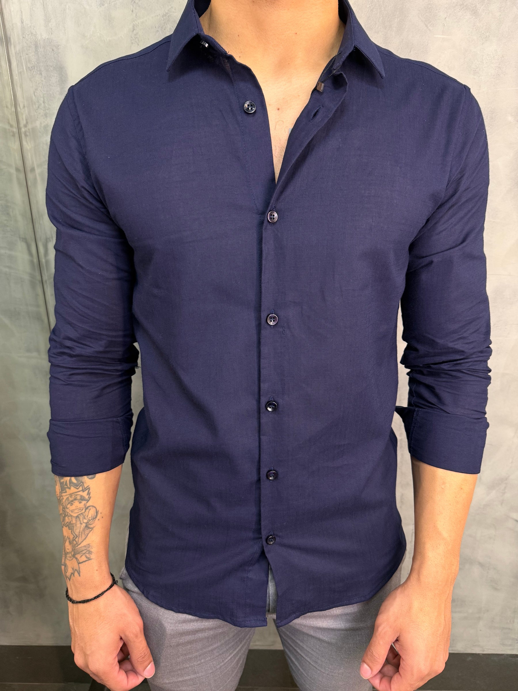 CAMISA M/L FLAME PONTO H MARINHO