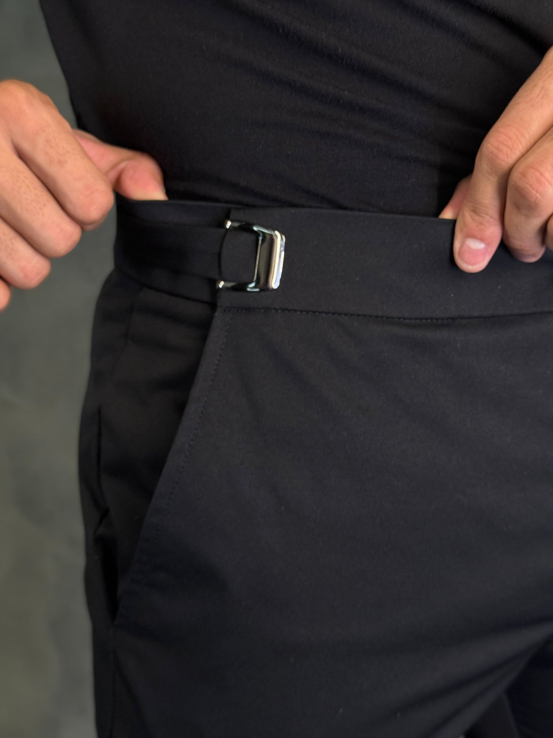 CALÇA ALF. MÔNACO AJUSTE CATRACA PONTO H PRETO