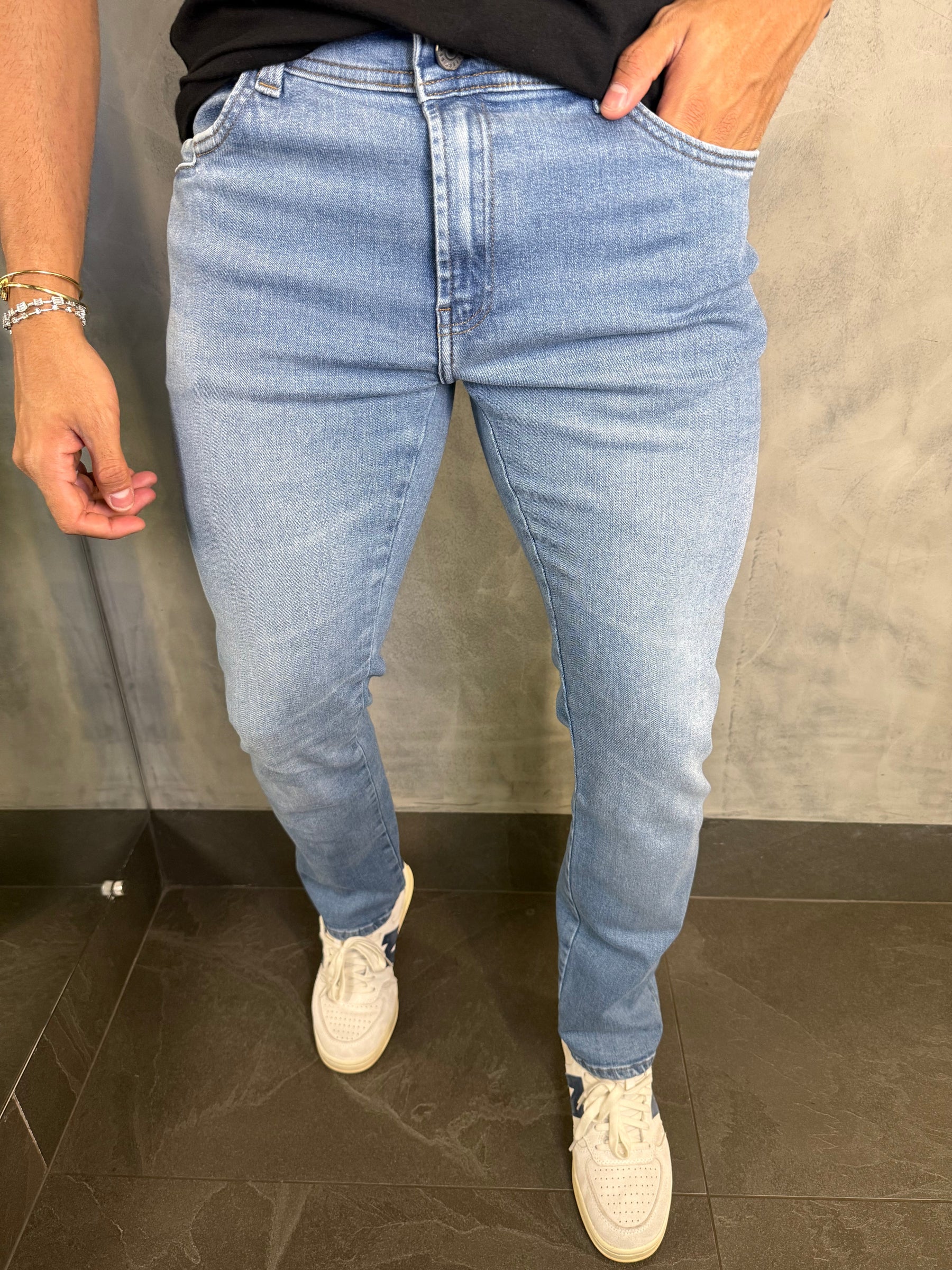 CALÇA JEANS SLIM SELECT DLZ AZUL CLARO