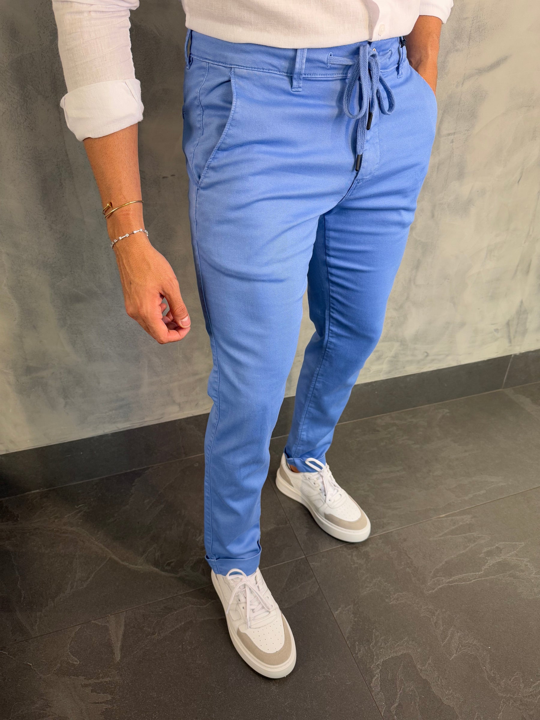 CALÇA ALF. SARJA MOLETOM SKINNY C/ CADARÇO BAREZY