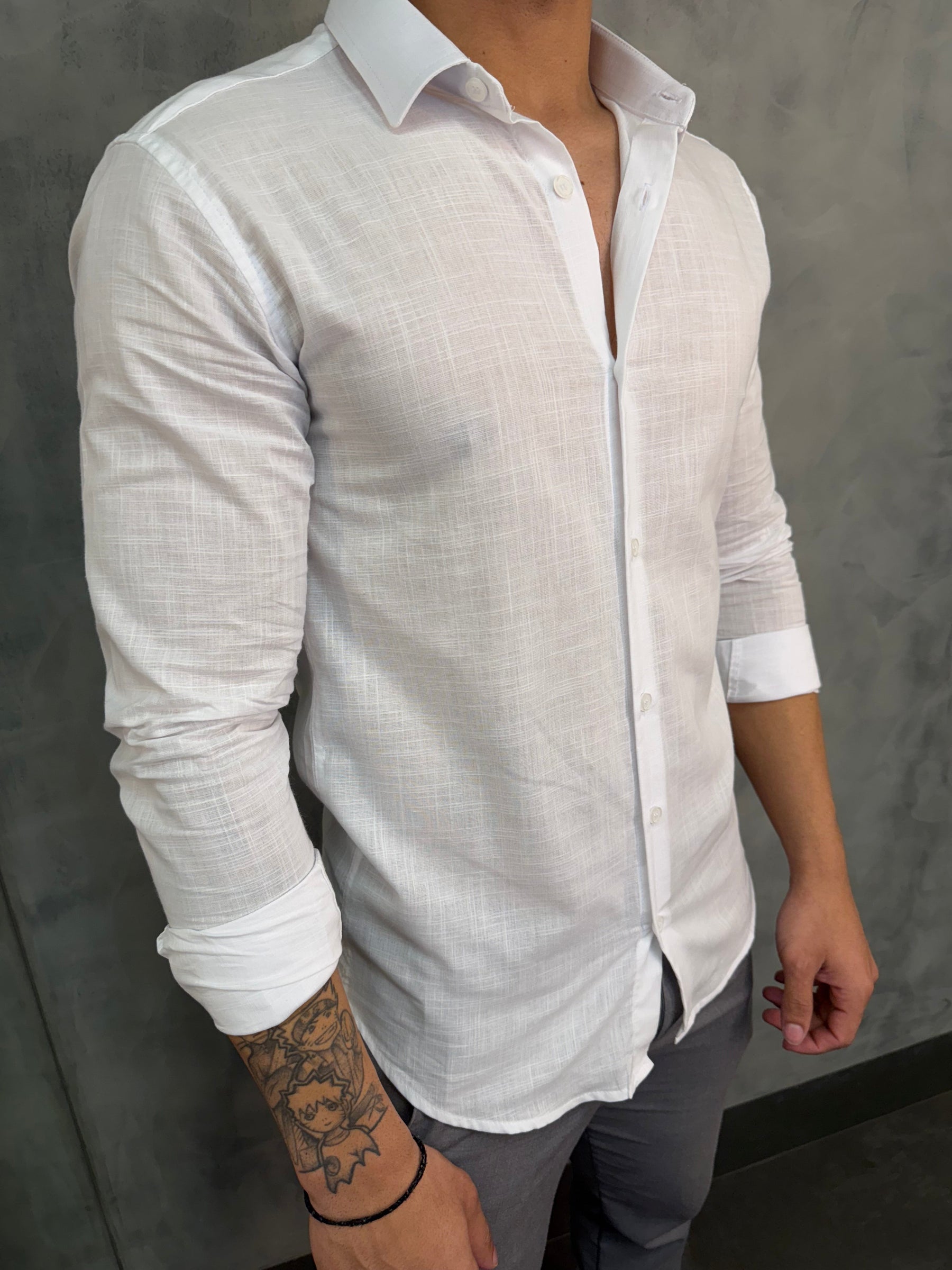 CAMISA M/L FLAME PONTO H BRANCO
