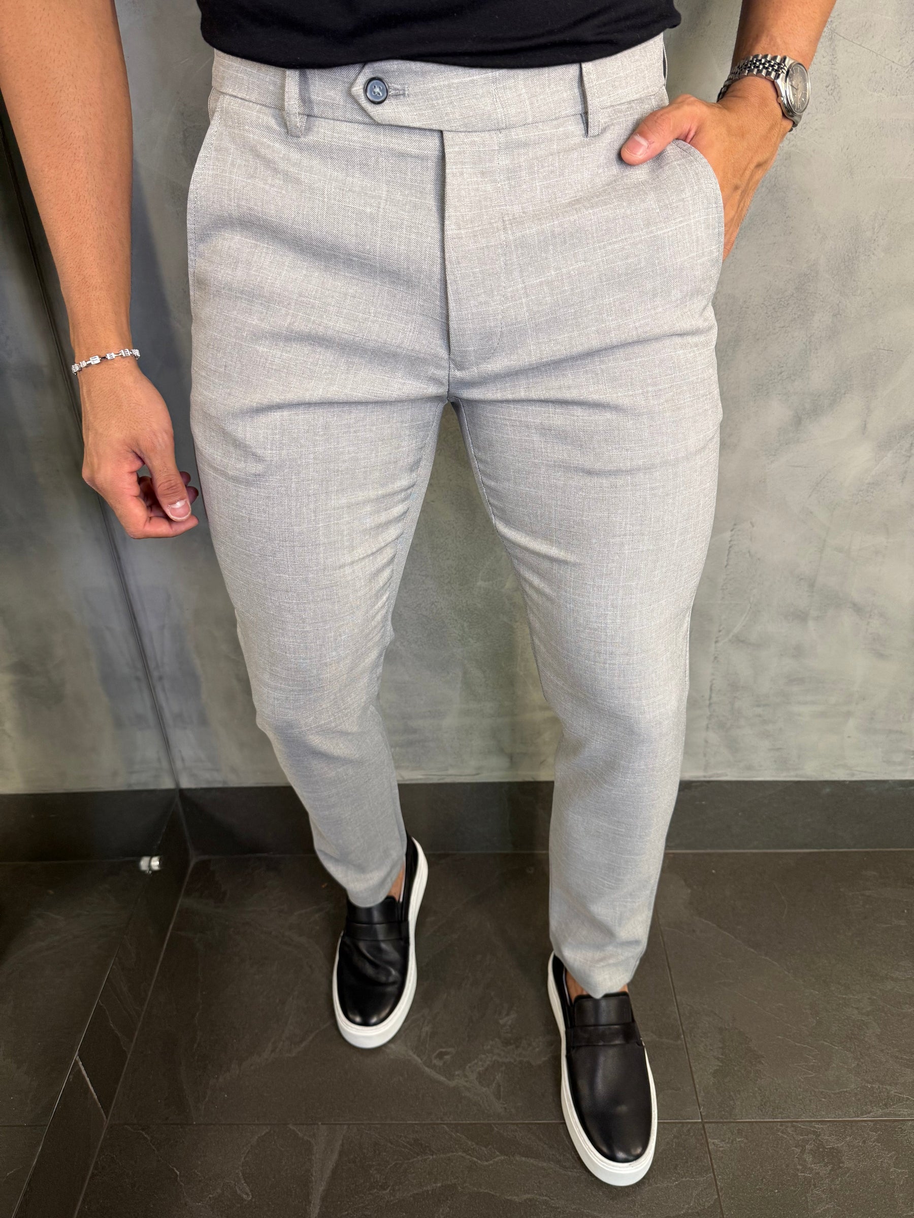 CALÇA ALF SLIM STRETCH PONTO H