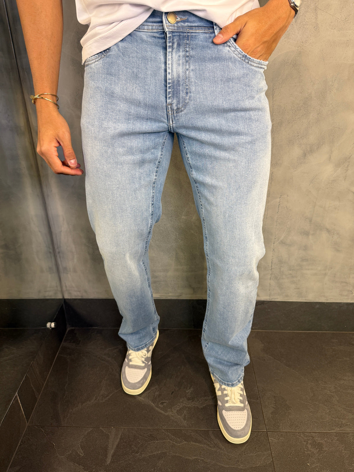 CALÇA JEANS REGULAR DLZ JEANS CLARO