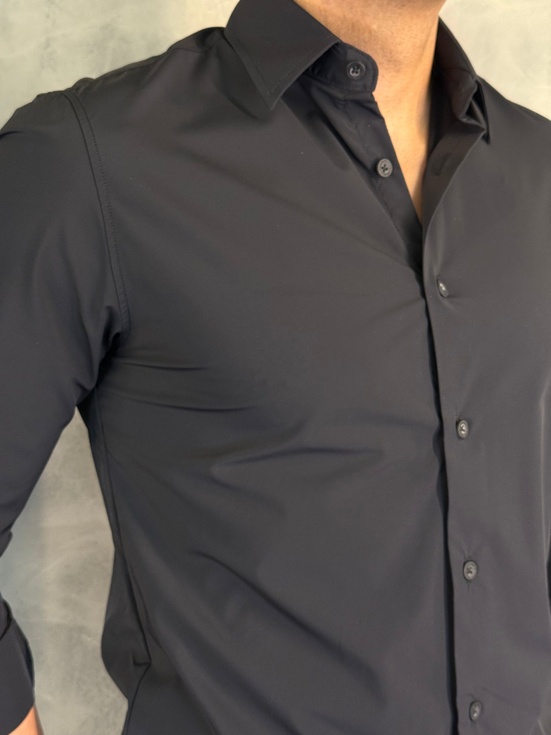 CAMISA M/L MALHA TECH KINGEJOE PRETO