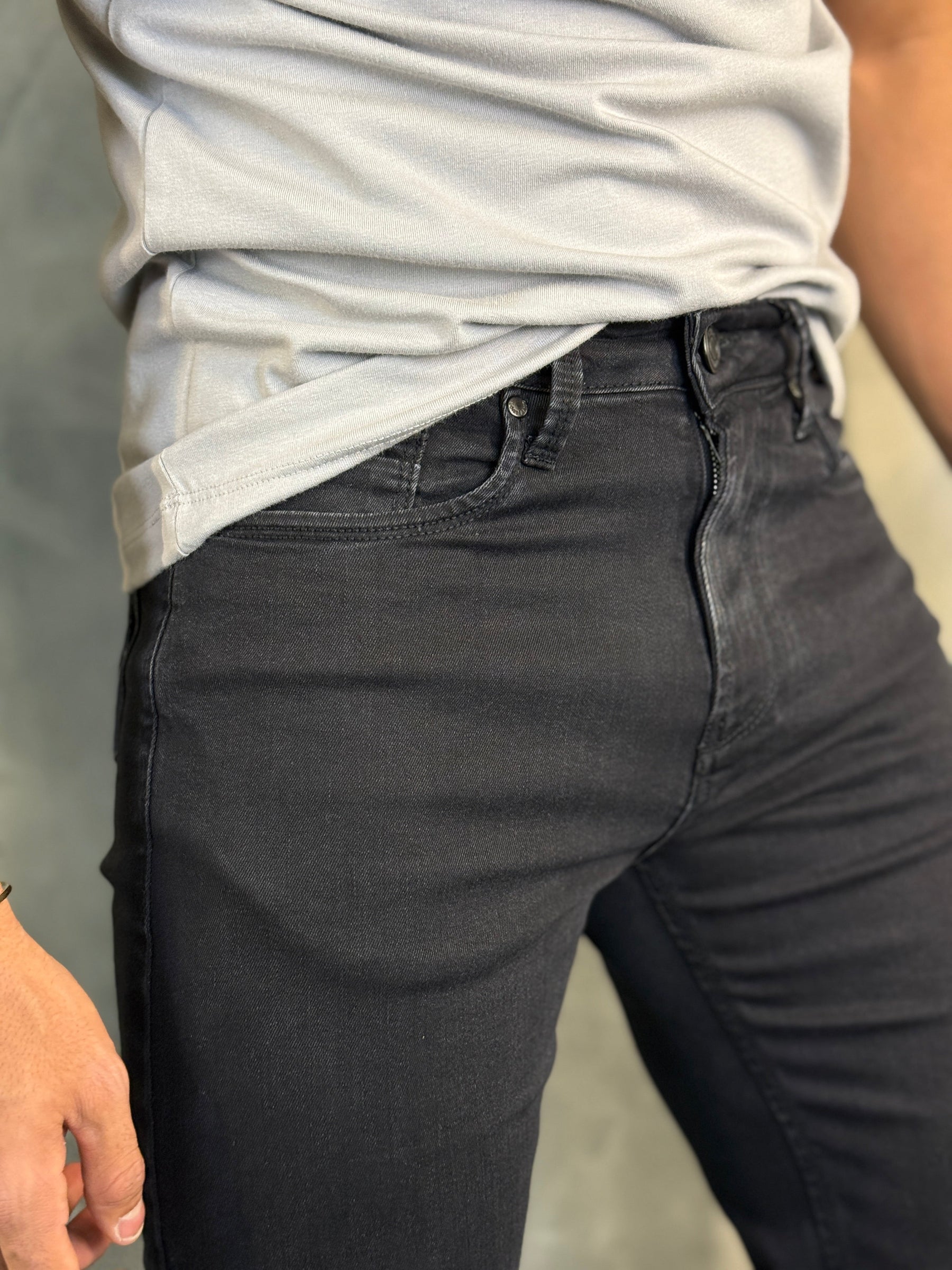 CALÇA JEANS TRIPLE DRY SLIM PONTO H PRETO