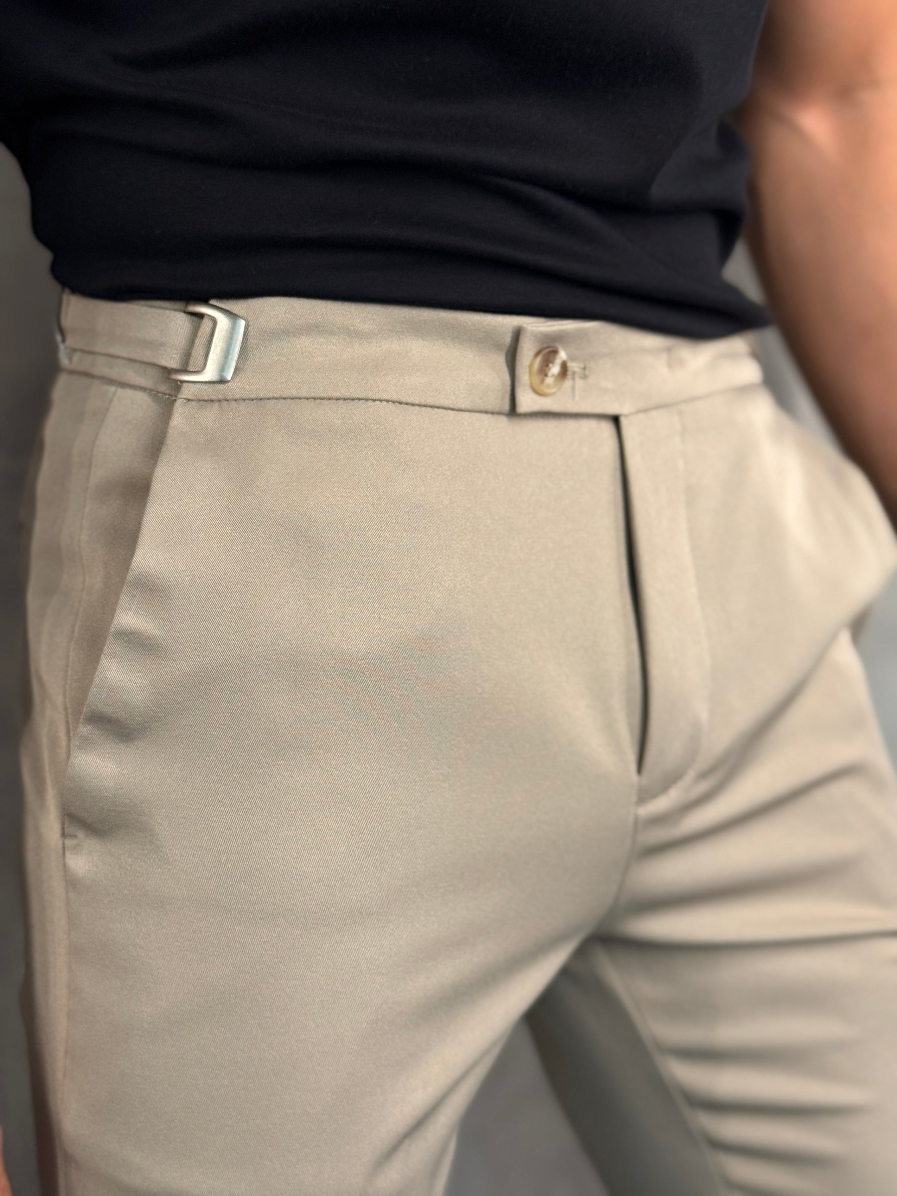 CALÇA ALF. VIENA AJUSTE CATRACA PONTO H KHAKI