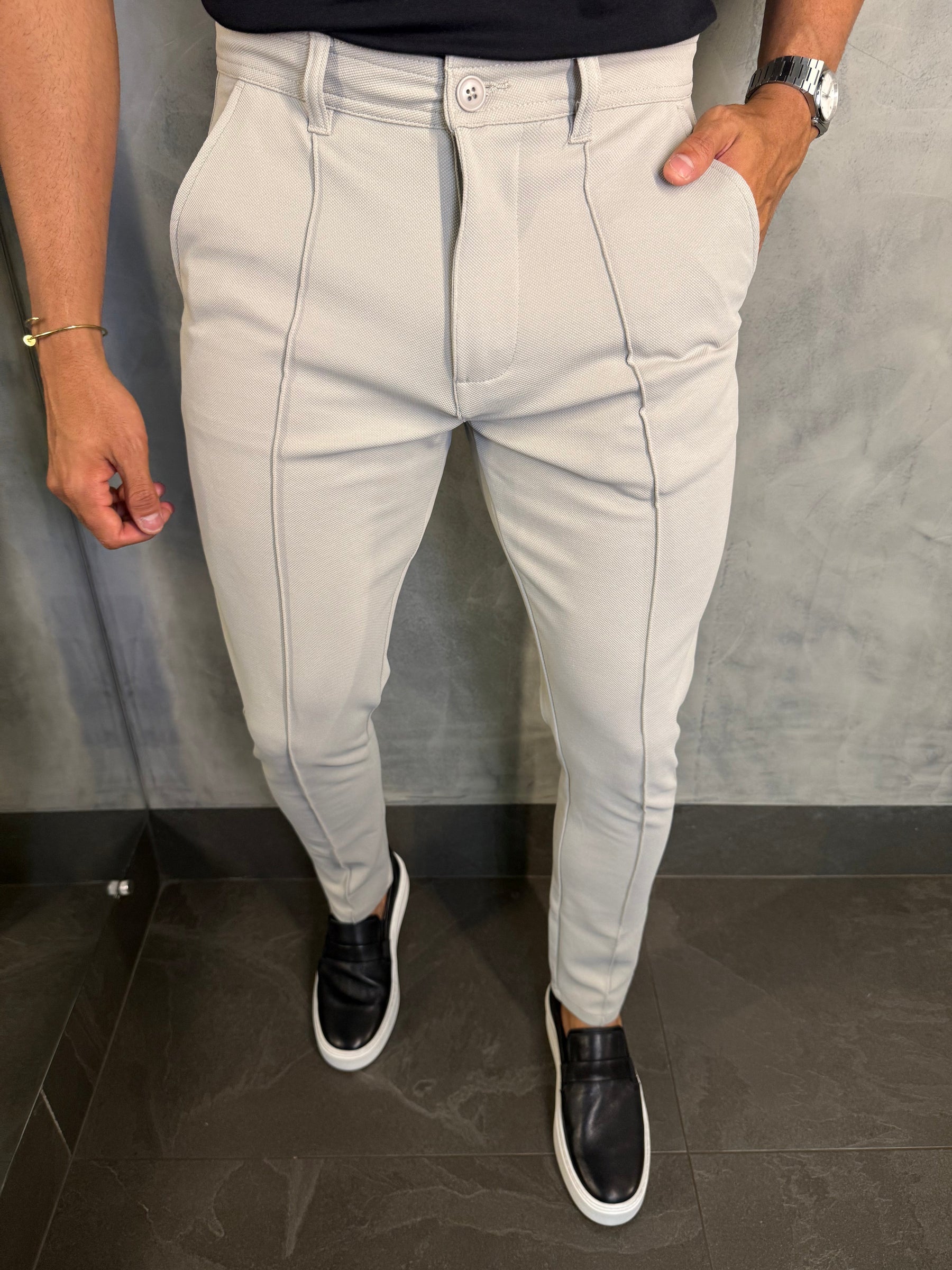 CALÇA MALHA C/ FRISO PONTO H