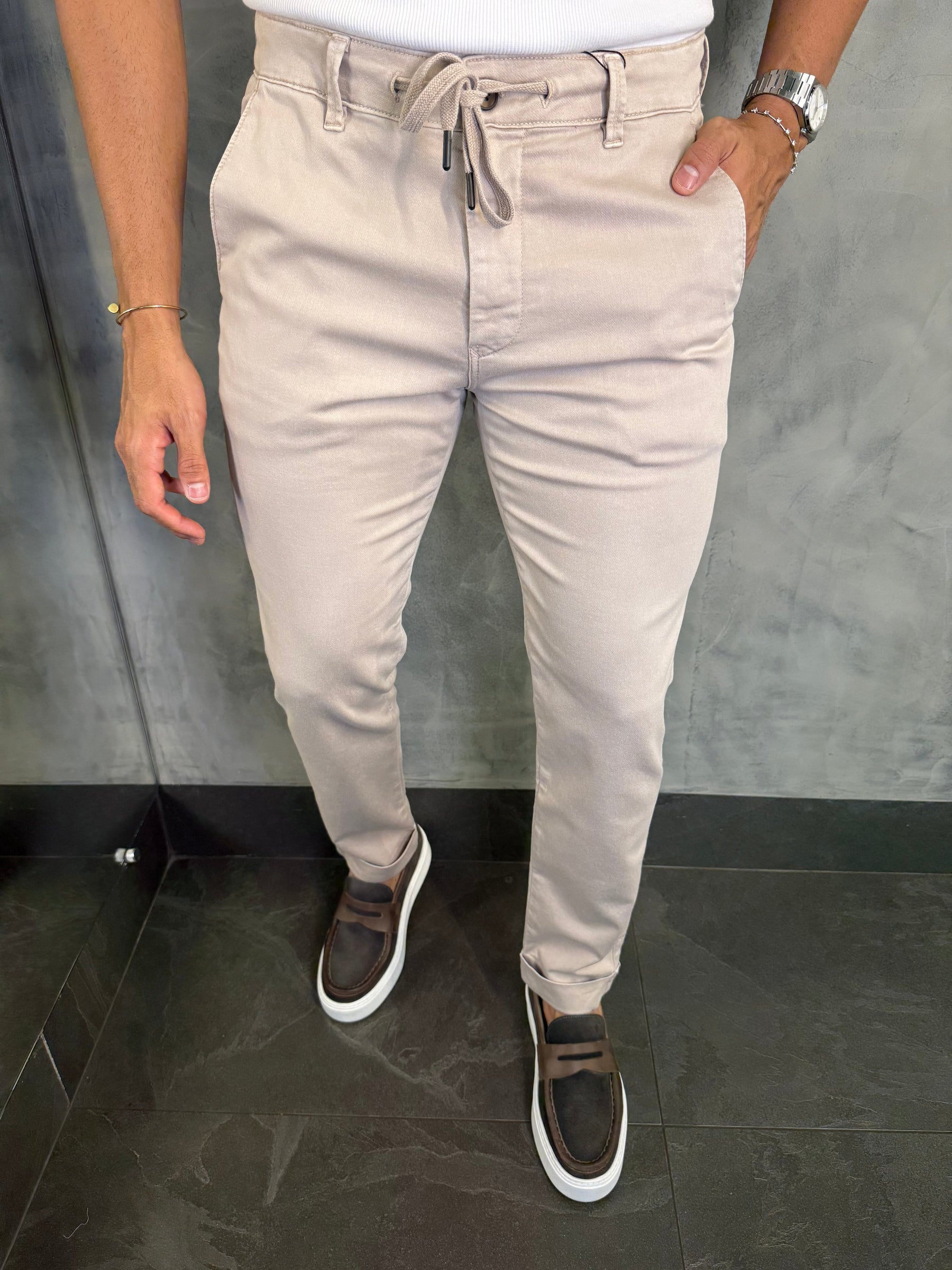 CALÇA SARJA MOLETOM SKINNY PONTO H