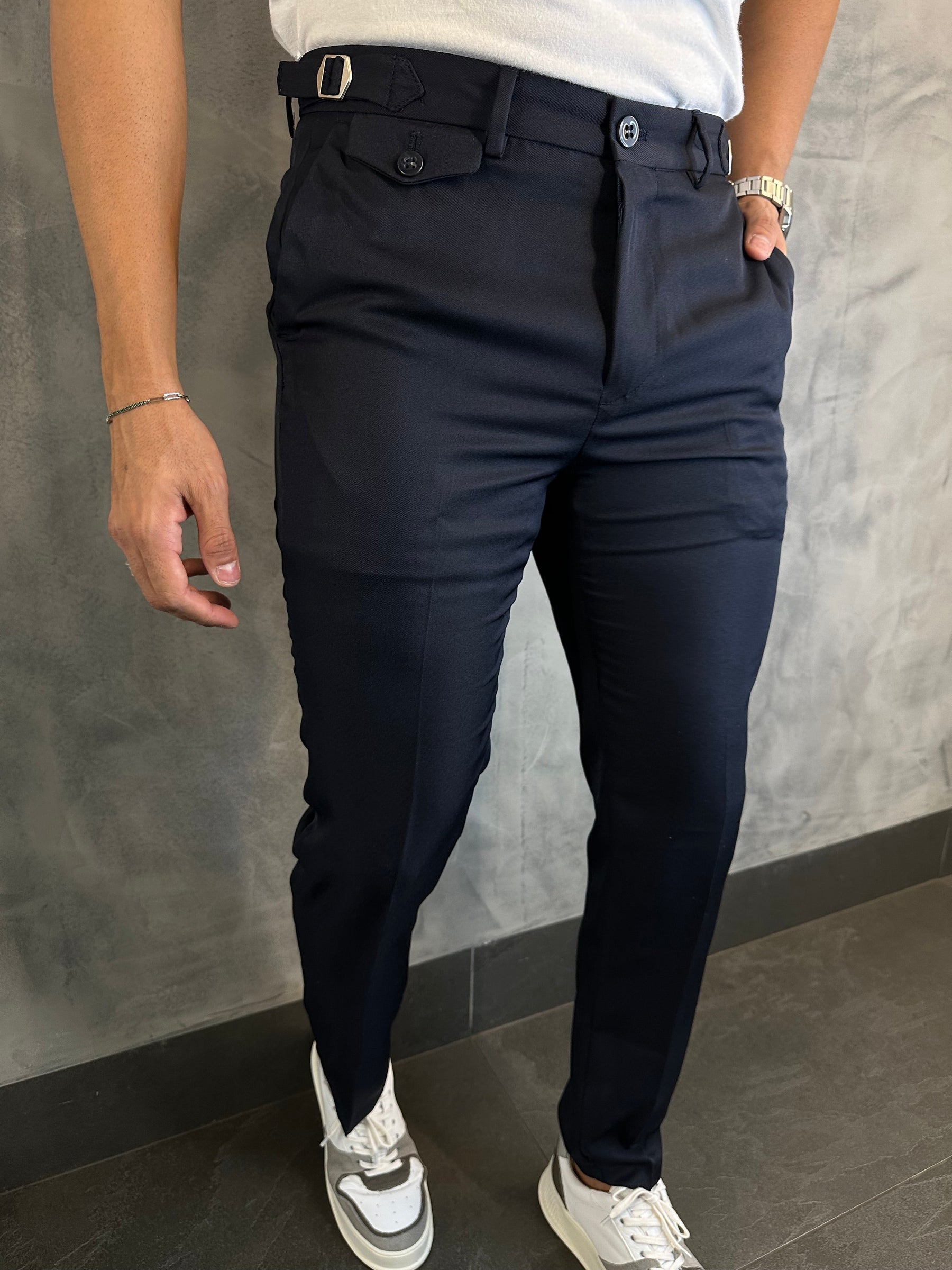 CALÇA ALFAIATARIA MEMPHIS PONTO H MARINHO