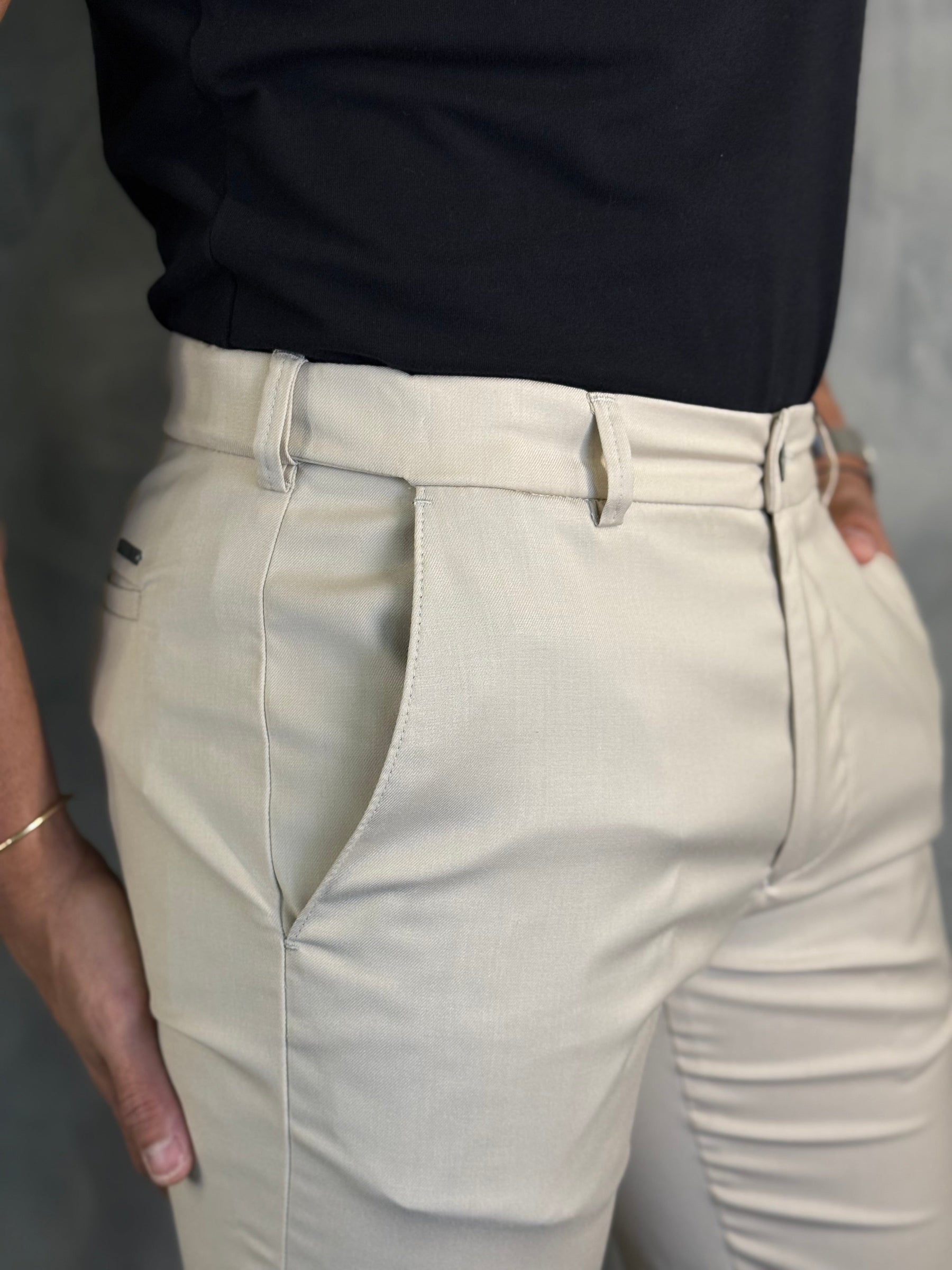 CALÇA ALF. SLIM C/ ELÁSTICO CÓS PONTO H