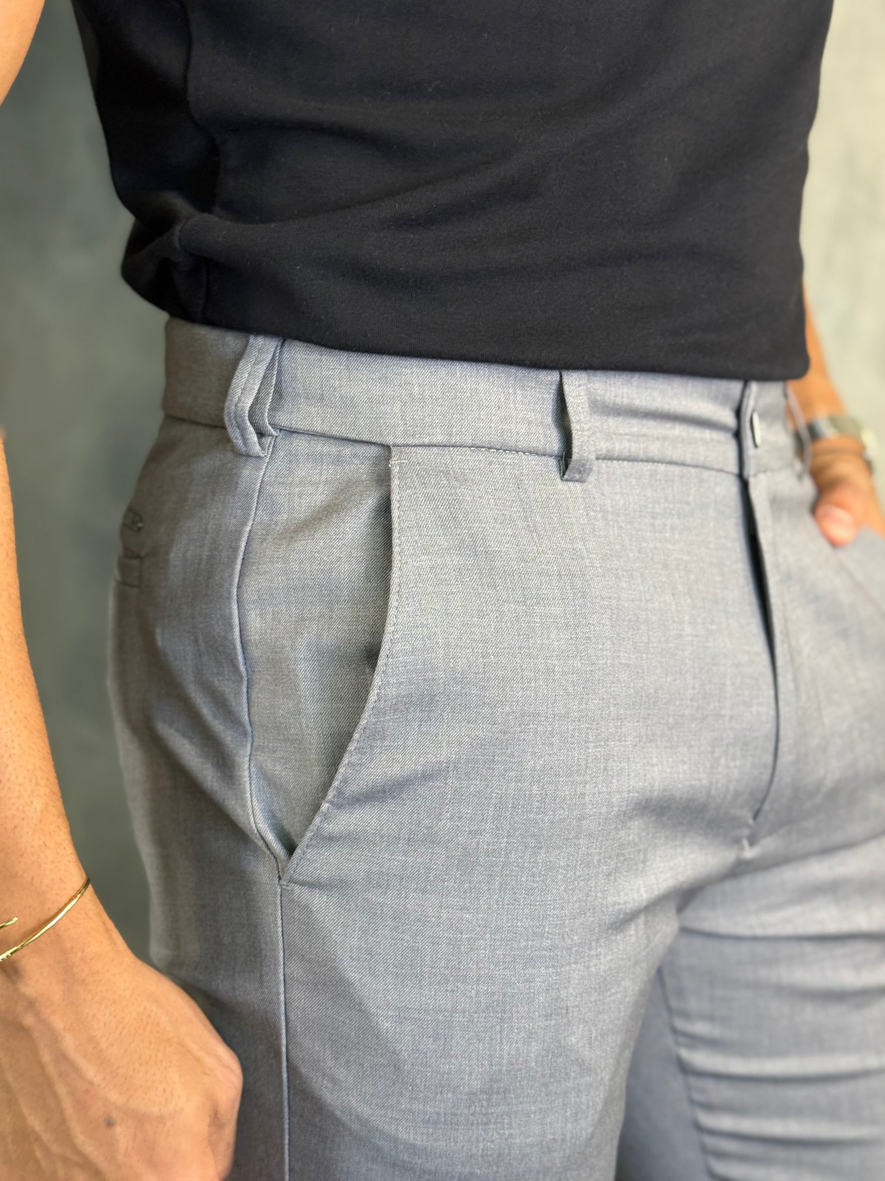 CALÇA ALF. SLIM C/ ELÁSTICO CÓS PONTO H