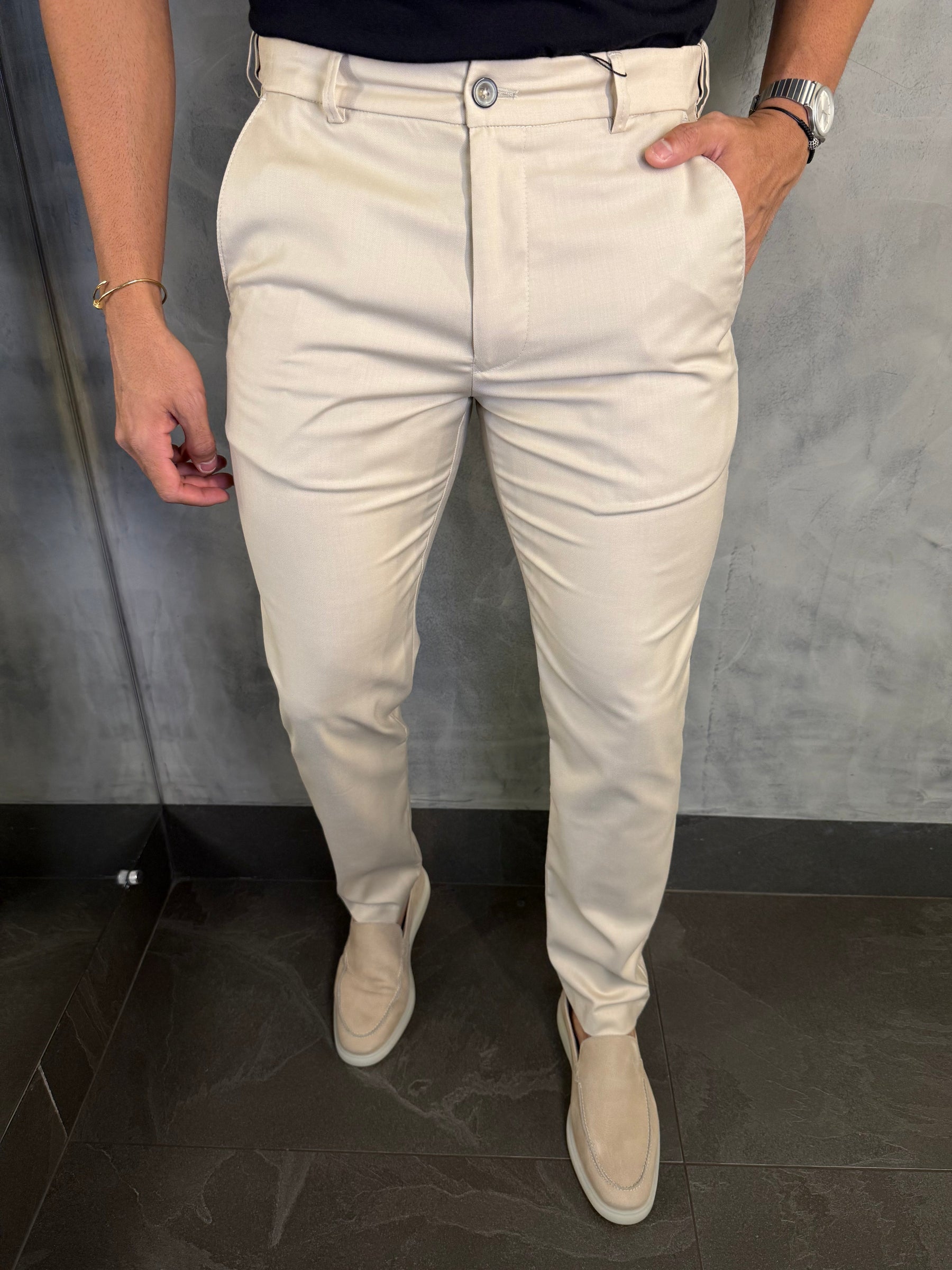 CALÇA ALF. SLIM C/ ELÁSTICO CÓS PONTO H