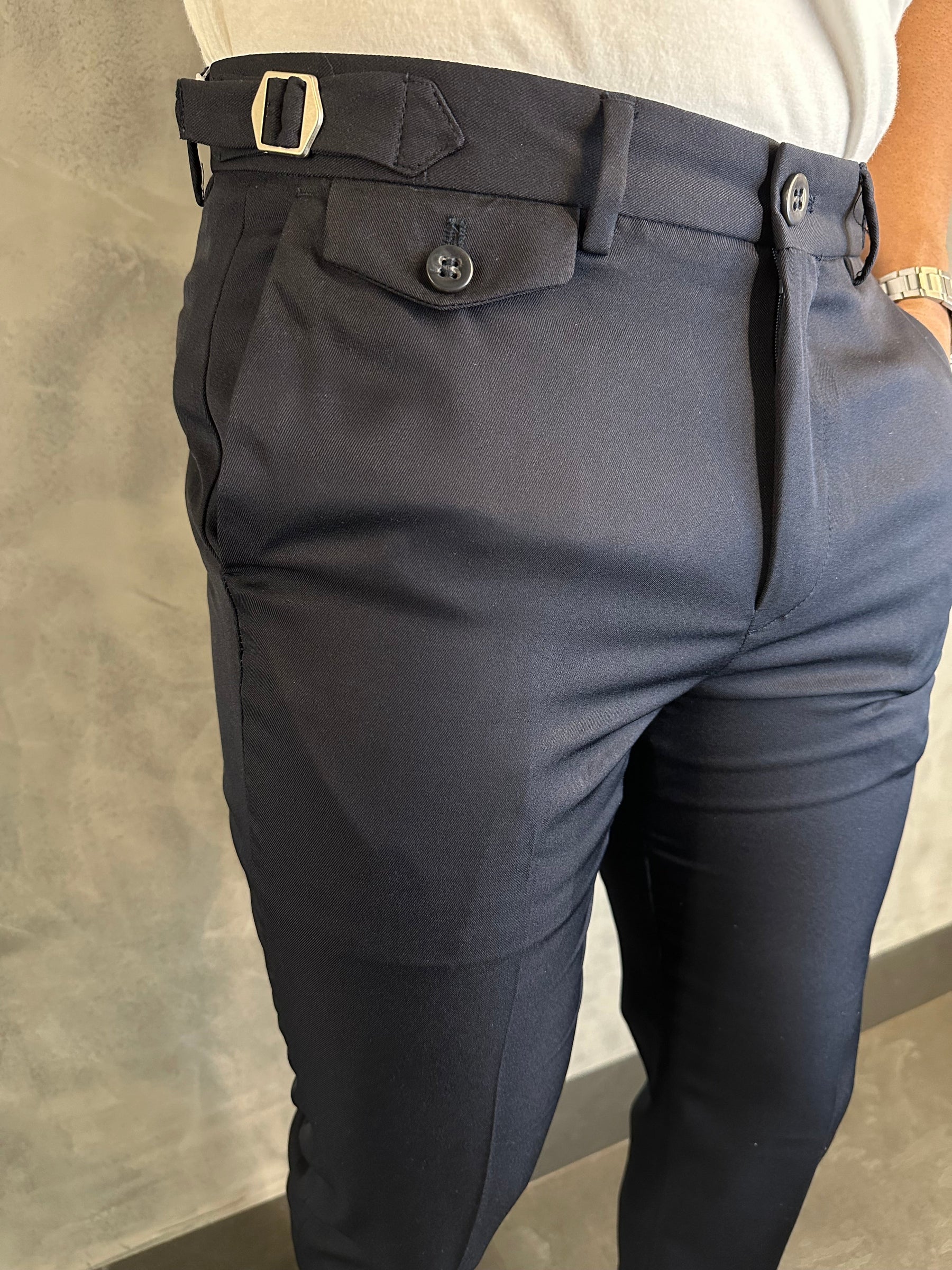 CALÇA ALFAIATARIA MEMPHIS PONTO H MARINHO