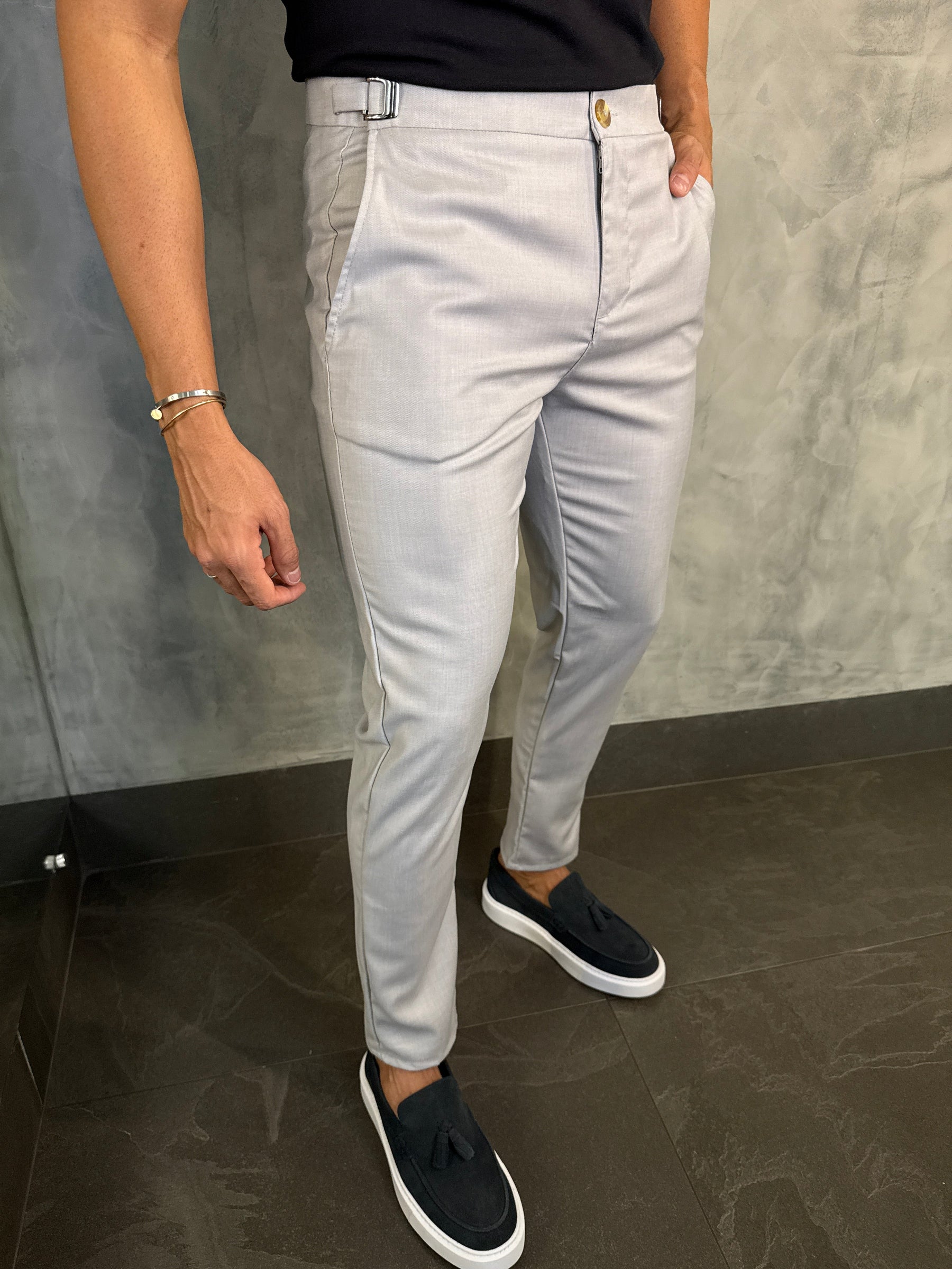 CALÇA ALF. FIRENZE PONTO H CINZA GIZ