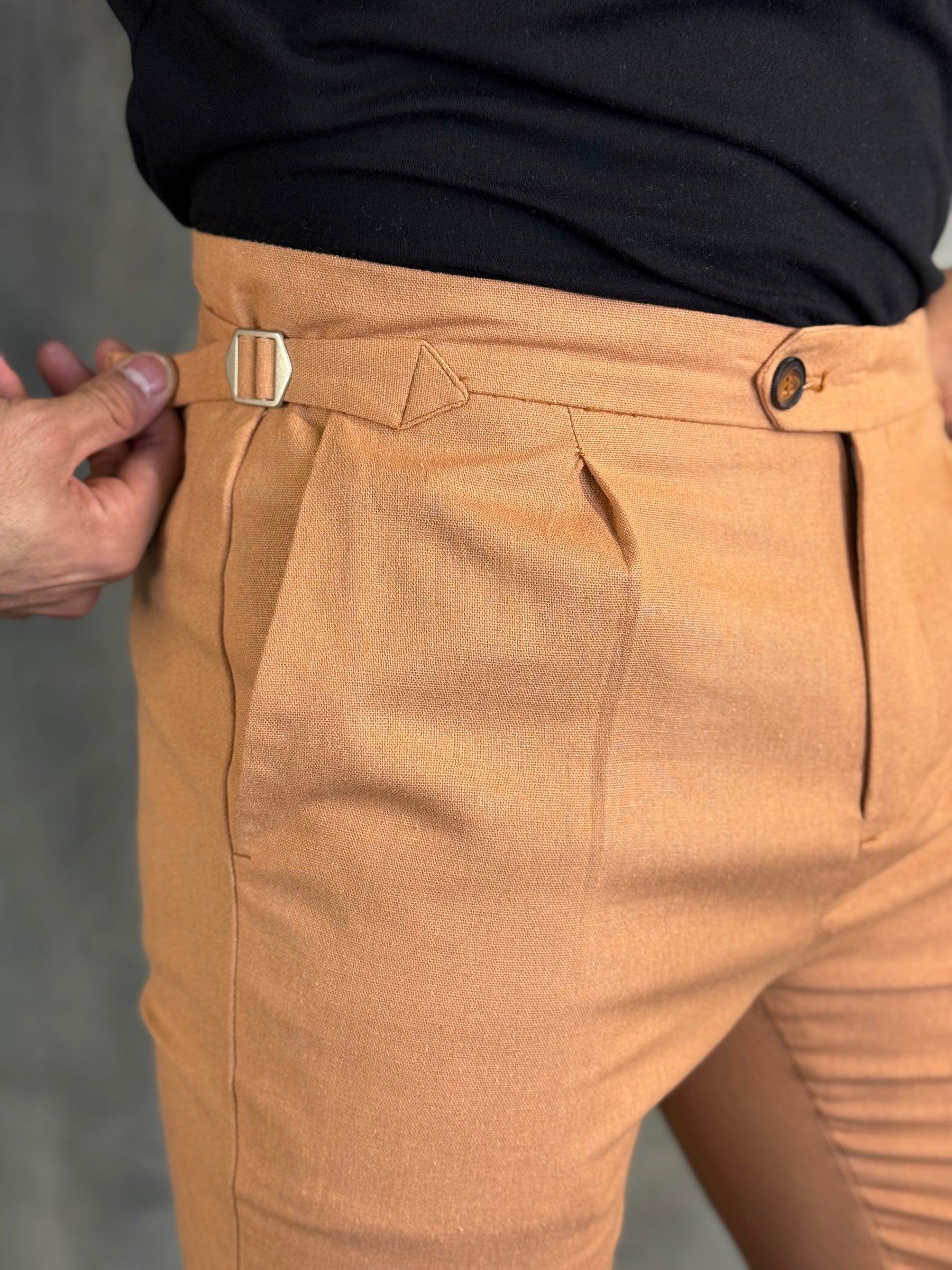 CALÇA ALF. VERONA LINHO PONTO H TERRACOTA