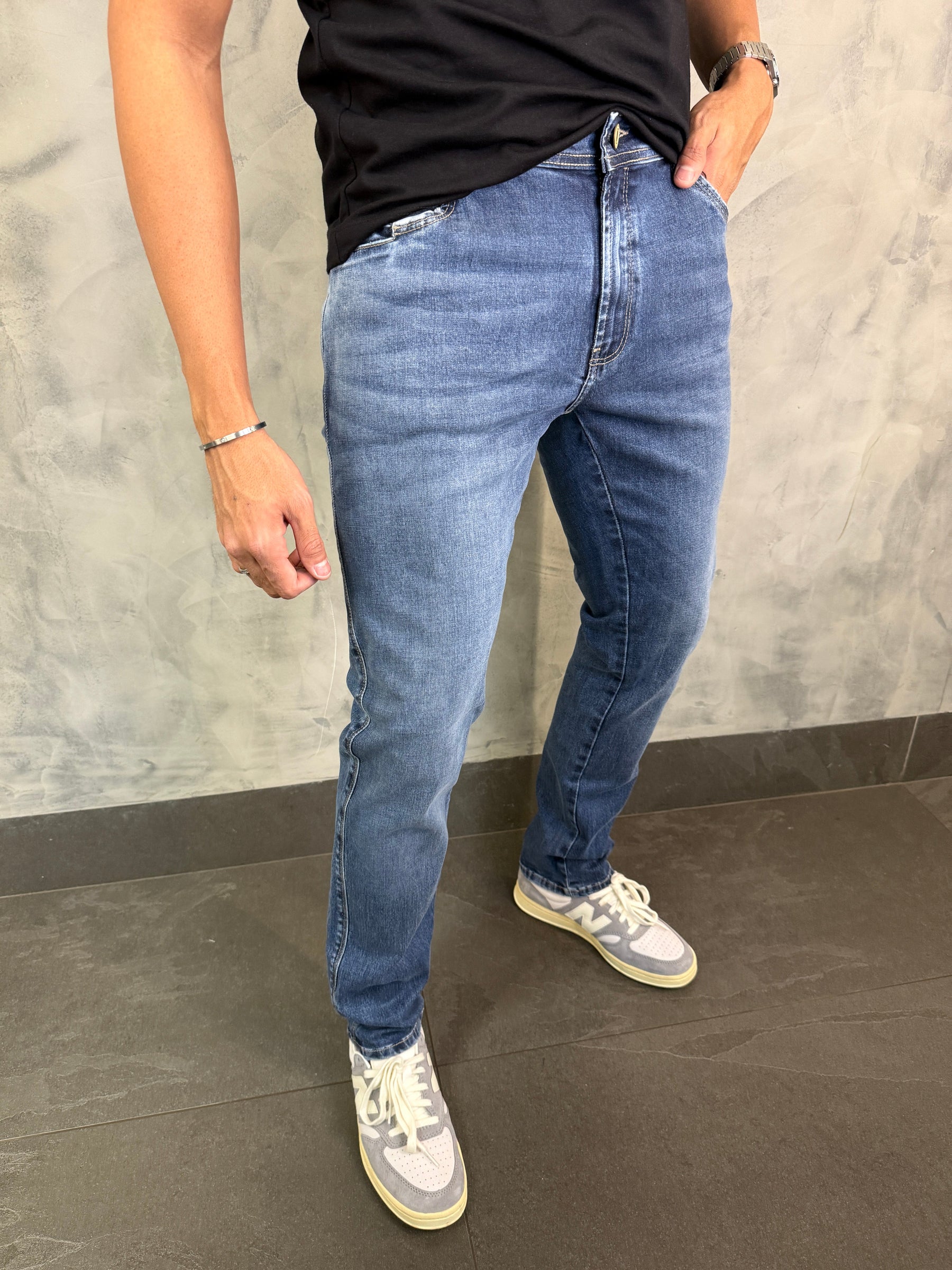 CALÇA JEANS SLIM SELECT DLZ AZUL MÉDIO