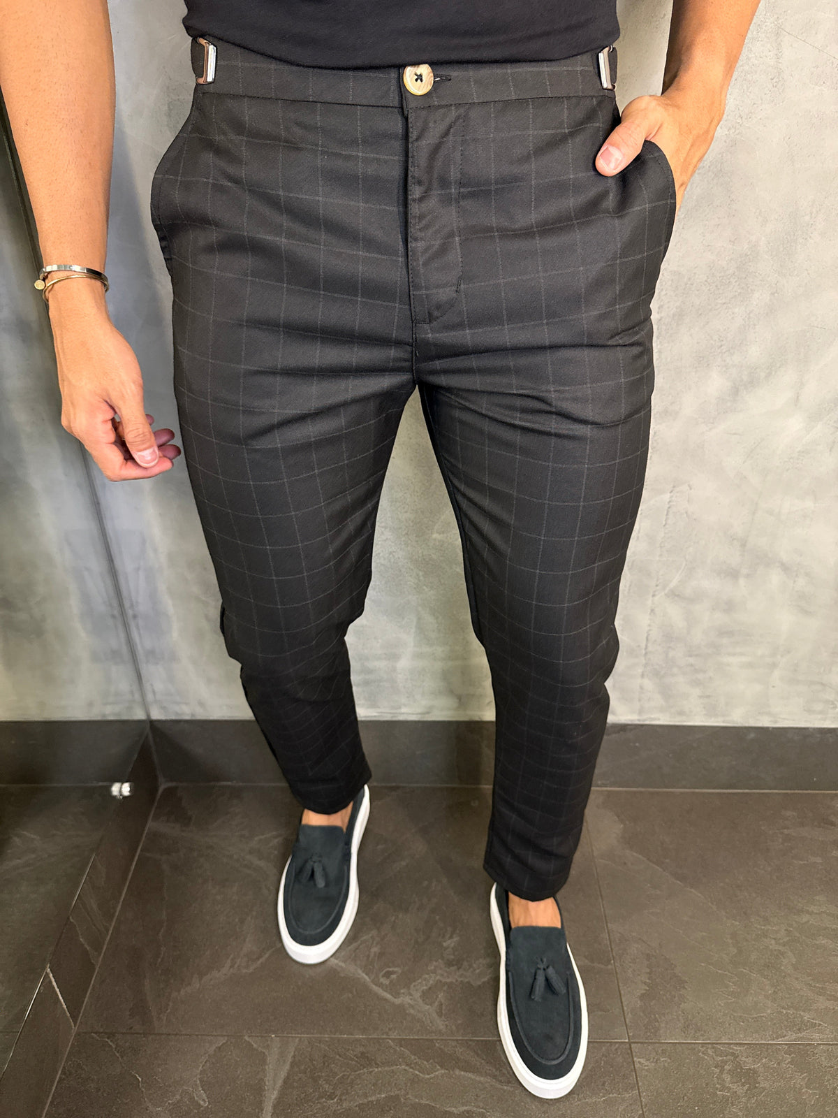 CALÇA ALF. FIRENZE PONTO H XADREZ