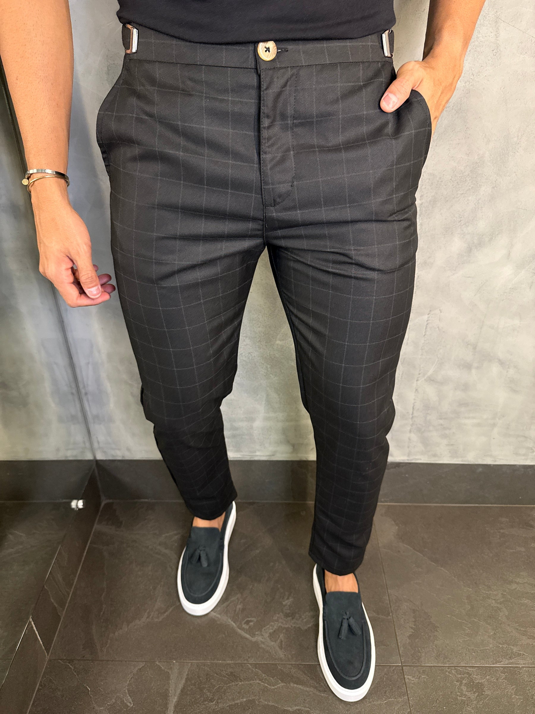 CALÇA ALF. FIRENZE PONTO H XADREZ