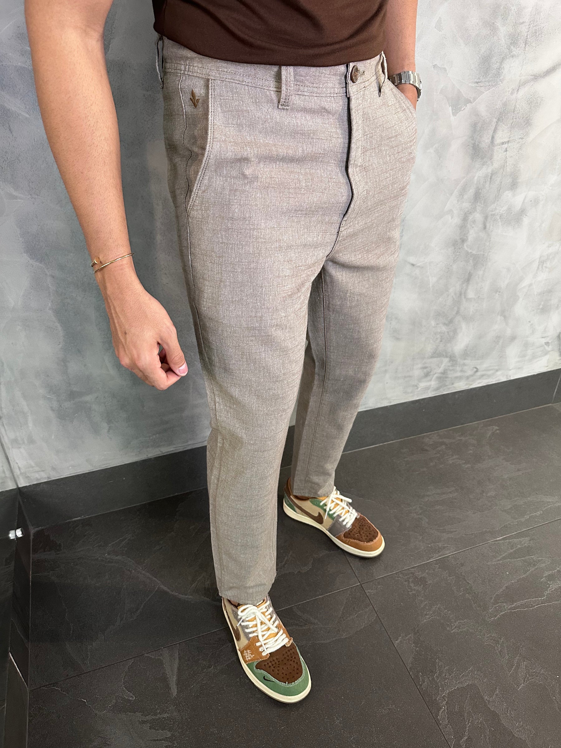 CALÇA CROPPED CHINO DLZ ARGILA