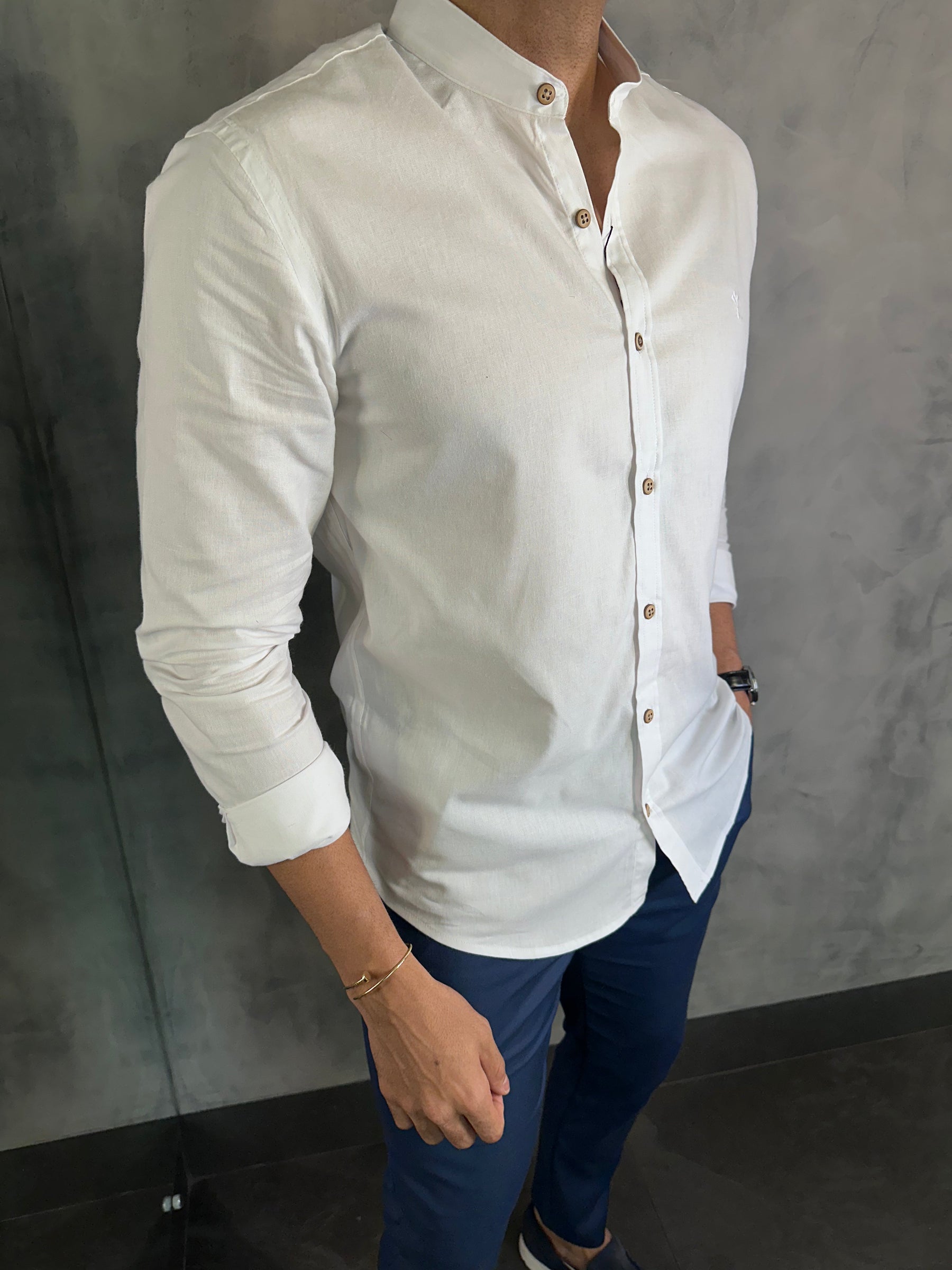 CAMISA GOLA PADRE M/L INDICCATTO BRANCO