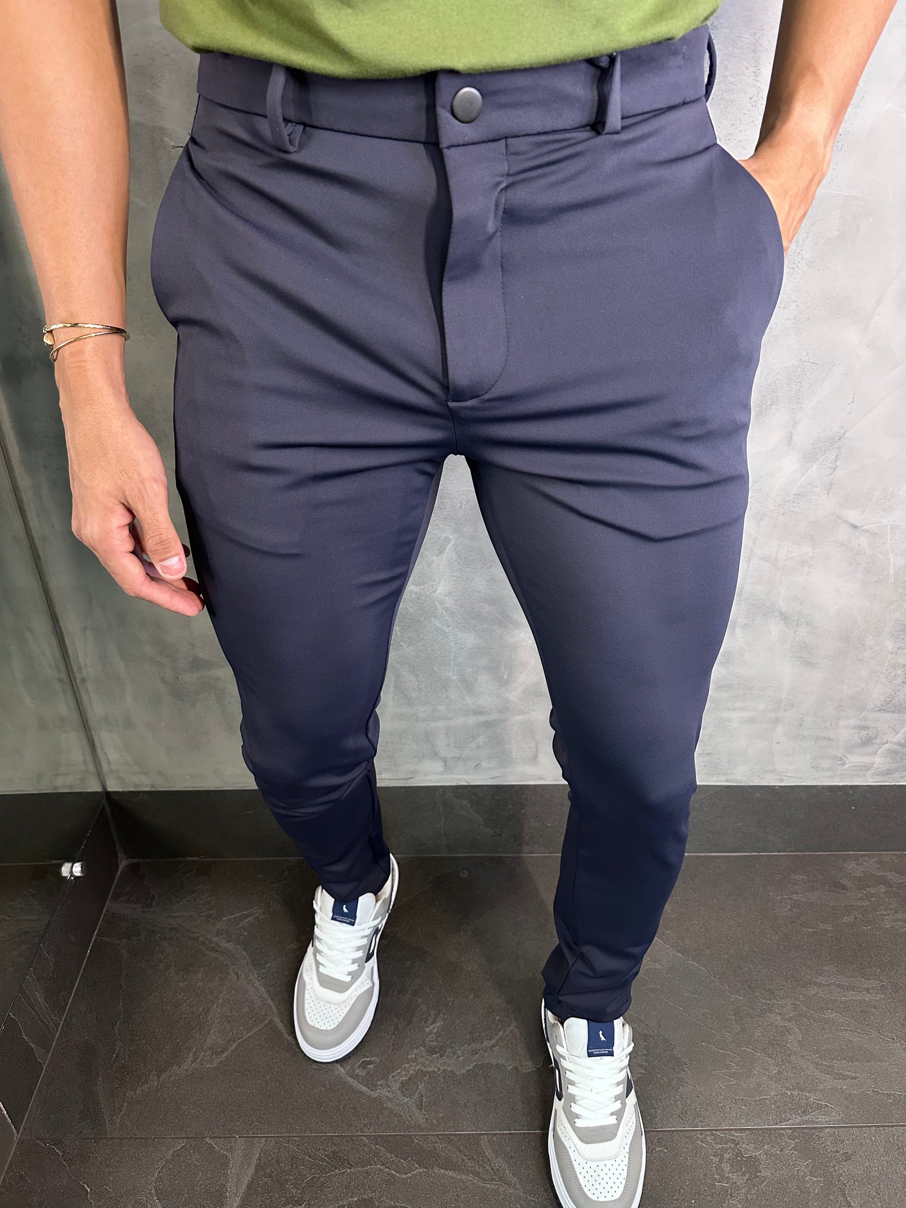 CALÇA ALF. FREEMONT TECH PONTO H MARINHO