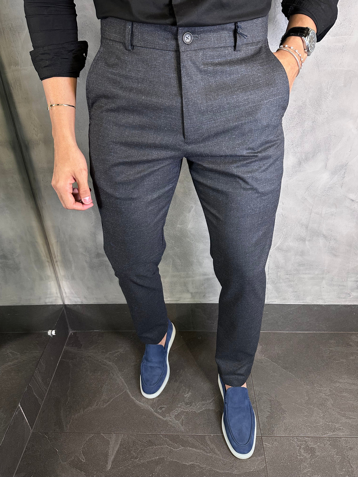 CALÇA ALF. SKINNY STRETCH XADREZ BAREZY