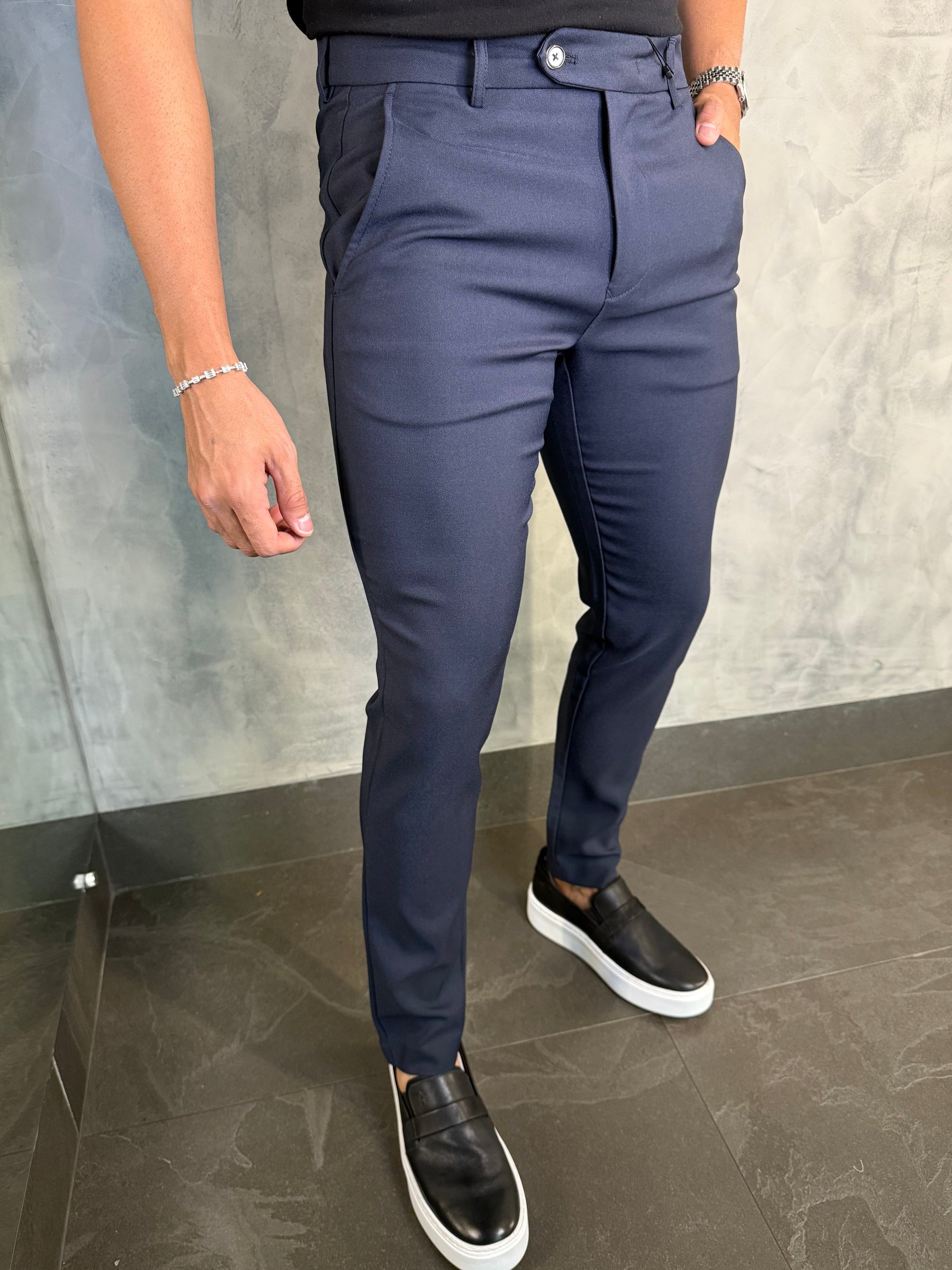 CALÇA ALF SLIM STRETCH PONTO H