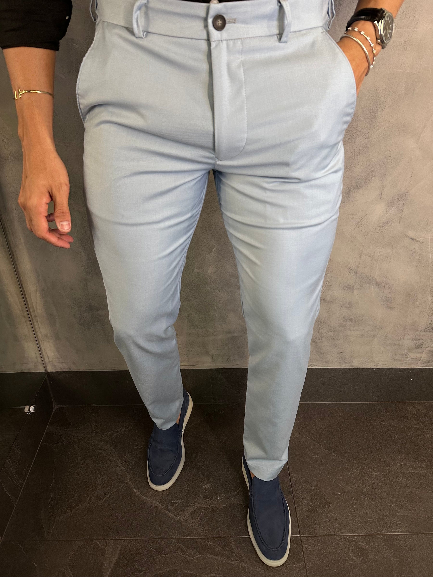 CALÇA ALF SLIM C/ CÓS AJUSTÁVEL BAREZY