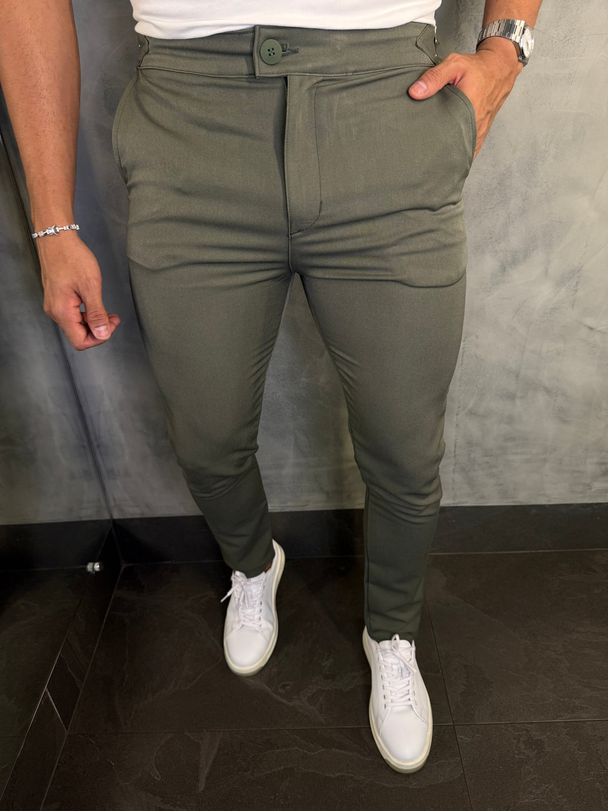 CALÇA ALF. ROMA PONTO H VERDE MILITAR