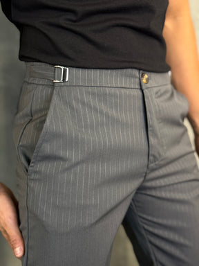 CALÇA ALF. RISCA DE GIZ ÉVORA PONTO H CHUMBO