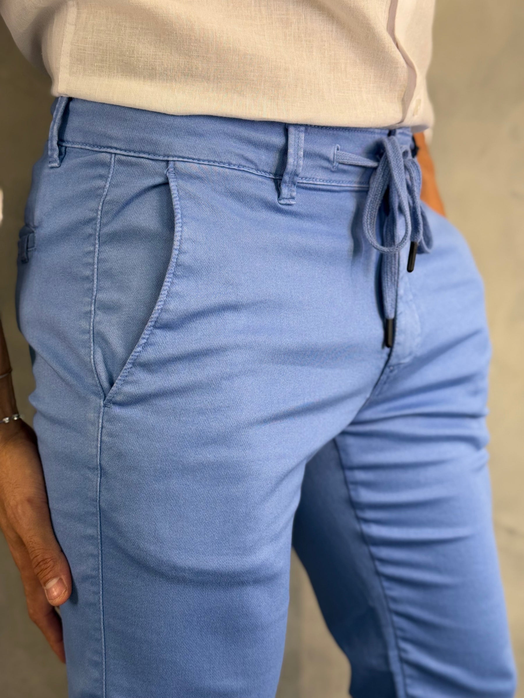 CALÇA ALF. SARJA MOLETOM SKINNY C/ CADARÇO BAREZY