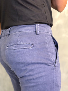 CALÇA ALF SARJA COMFORT SKINNY PONTO H MARINHO