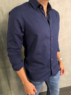 CAMISA DE VISCOLINHO M/L INDICCATTO MARINHO