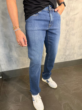 CALÇA JEANS REGULAR DLZ AZUL MÉDIO