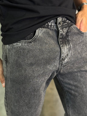 CALÇA JEANS SLIM FOCATTO PRETO MÉDIO
