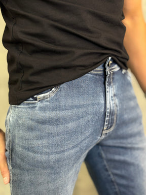 CALÇA JEANS SLIM SELECT DLZ AZUL MÉDIO