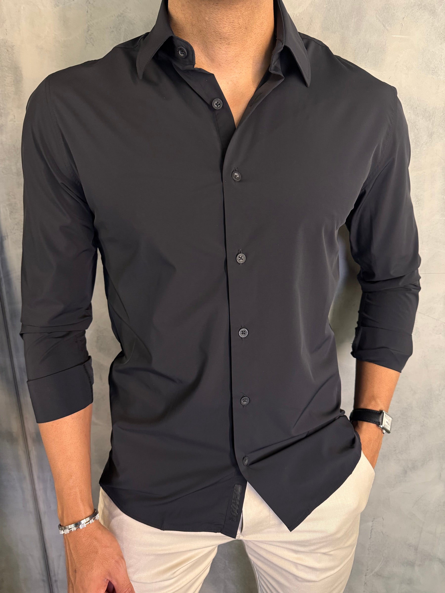 CAMISA M/L MALHA TECH KINGEJOE PRETO