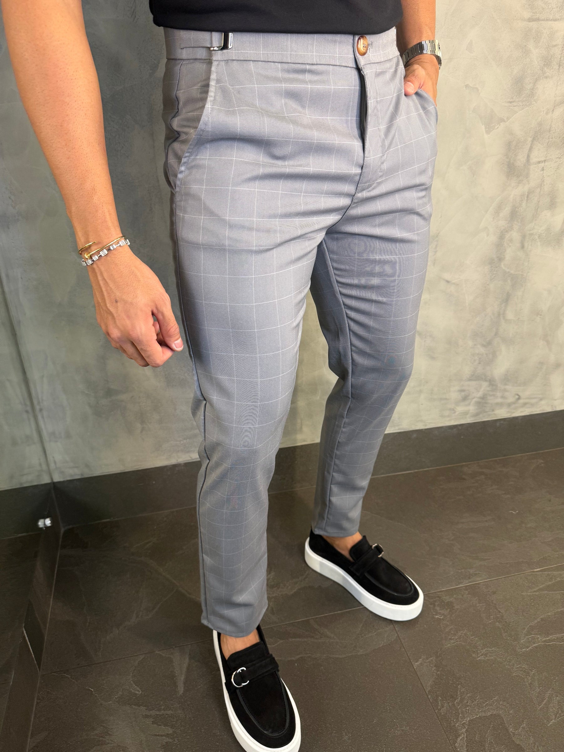 CALÇA ALF. ZURIQUE PONTO H CINZA