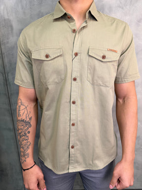 CAMISA DE SARJA M/C INDICCATTO KHAKI
