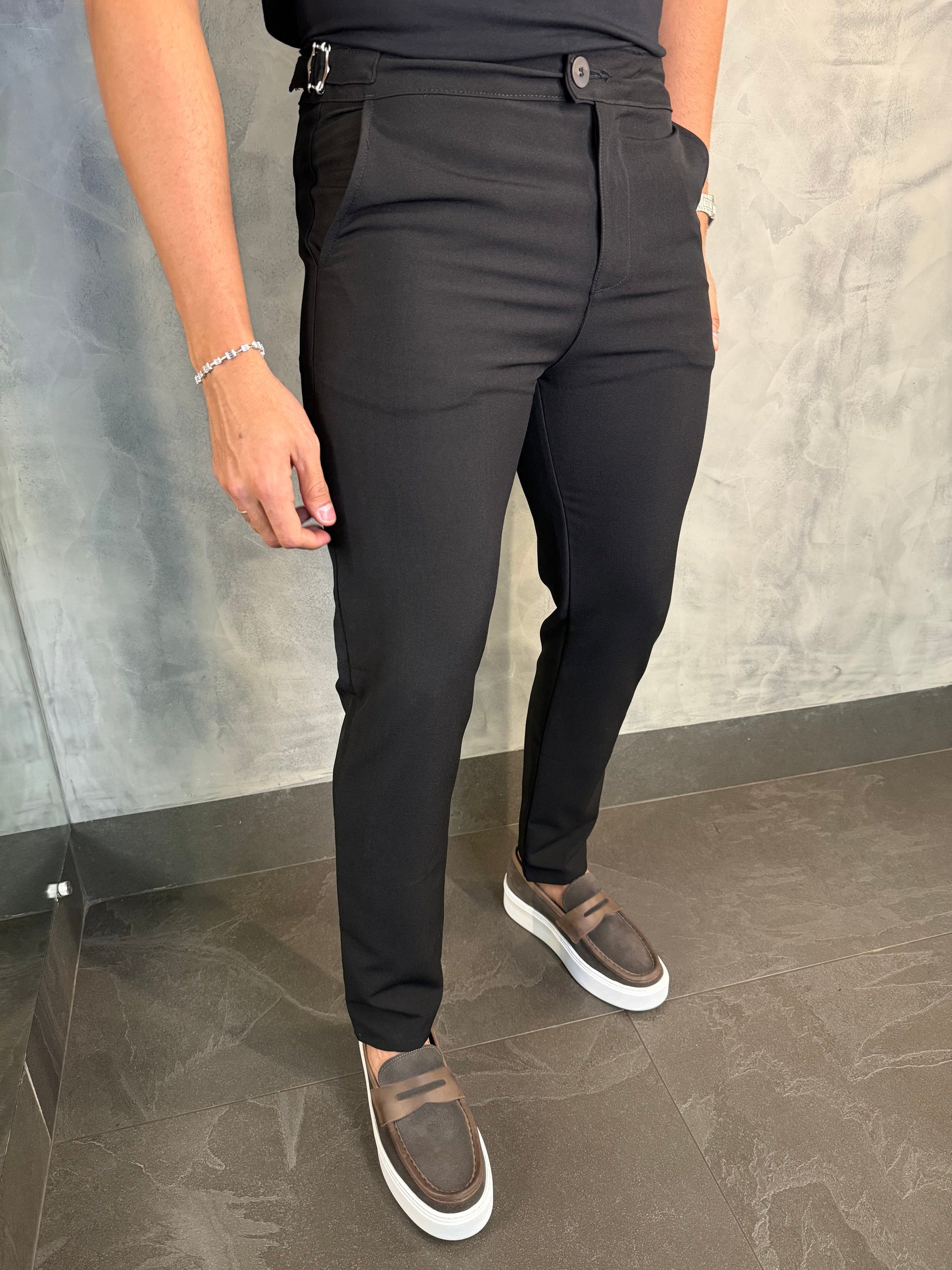 CALÇA ALF. ROMA PONTO H PRETO