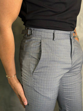 CALÇA ALF. SLIM FIVELA P/ AJUSTE MINI XADREZ BAREZY