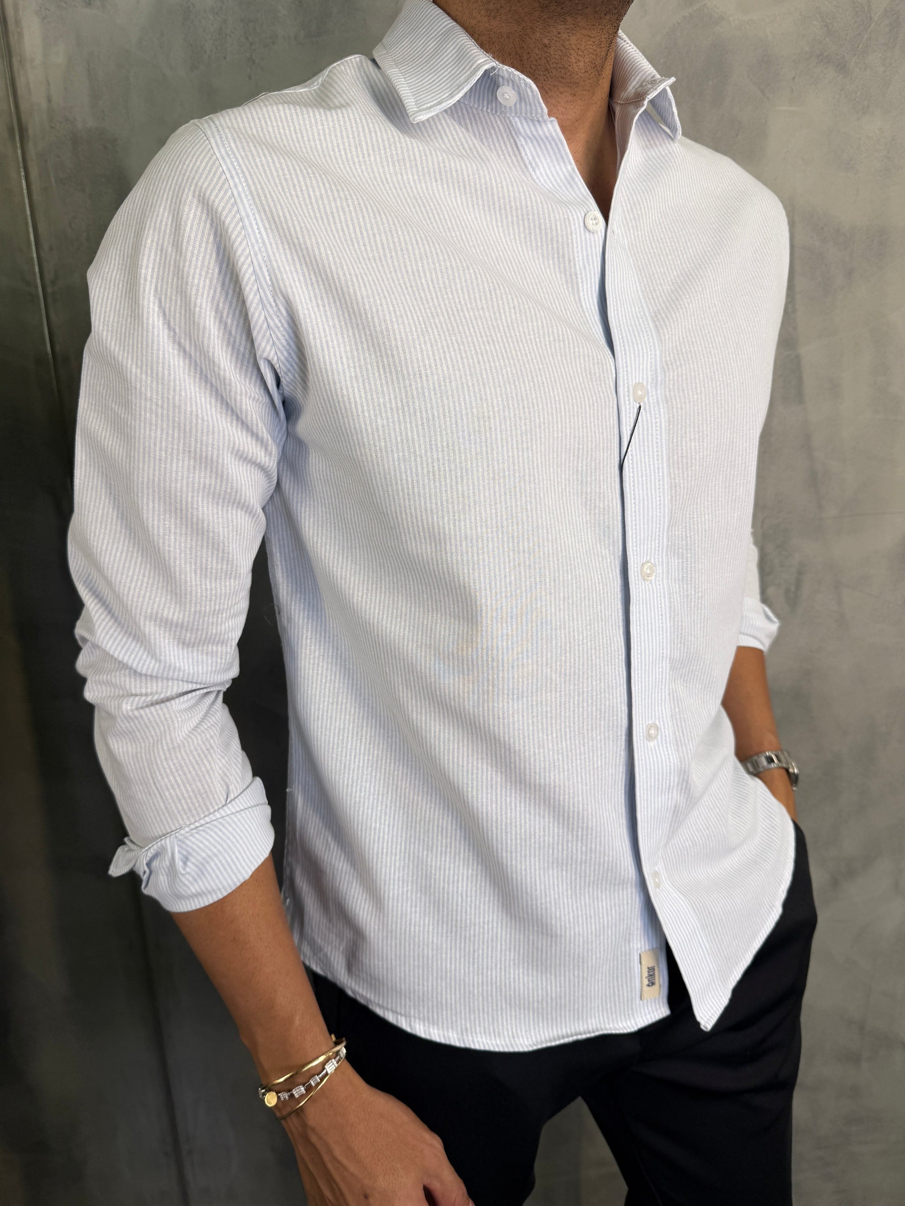 CAMISA M/L STRIPE ANKOR