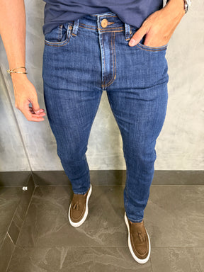 CALÇA JEANS NANJING DENIM SKINNY PONTO H JEANS ESCURO
