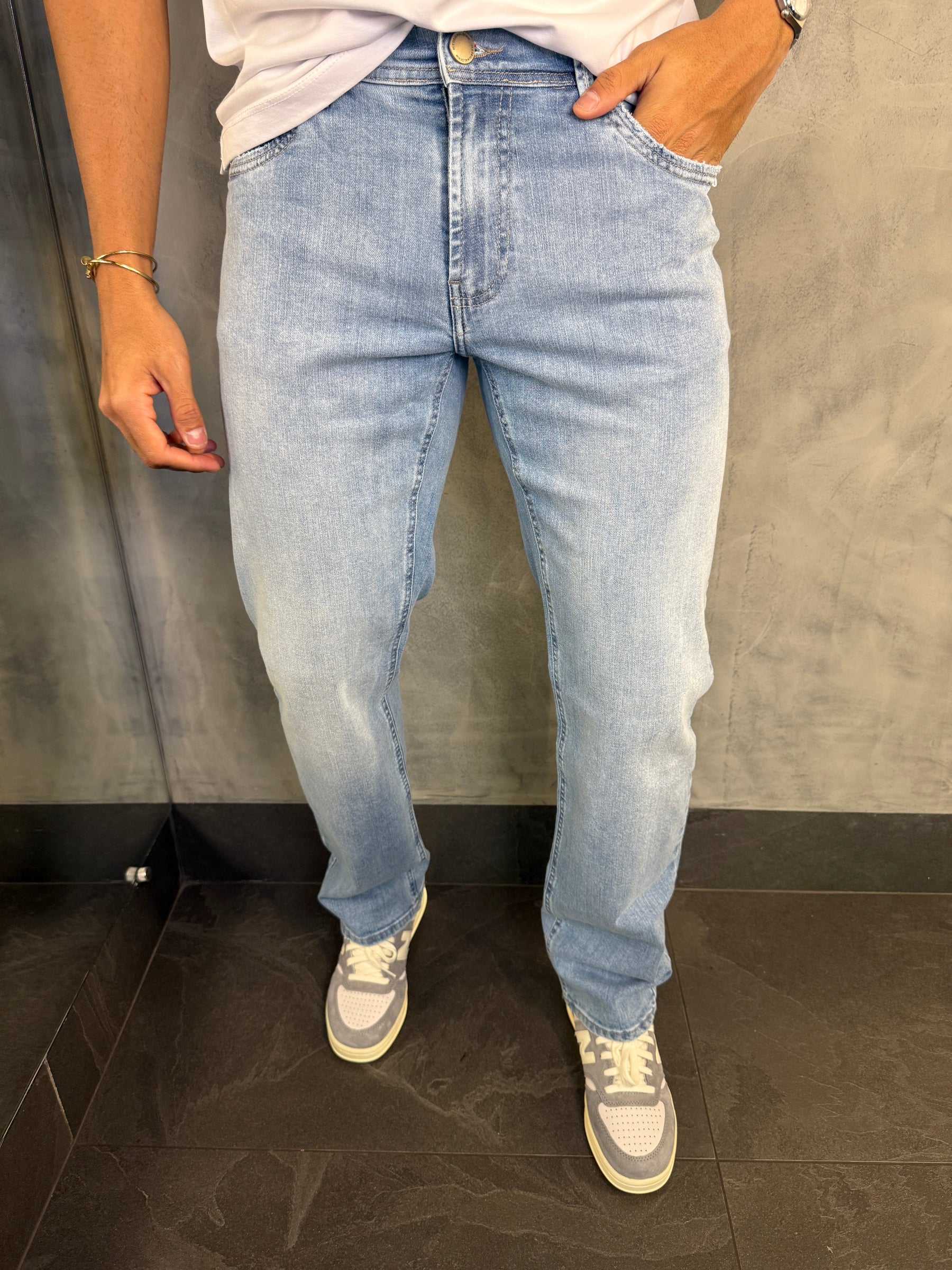 CALÇA JEANS REGULAR DLZ JEANS CLARO