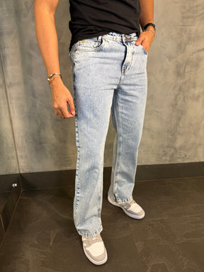 CALÇA JEANS SLIM DOVER FOCATTO AZUL CLARO